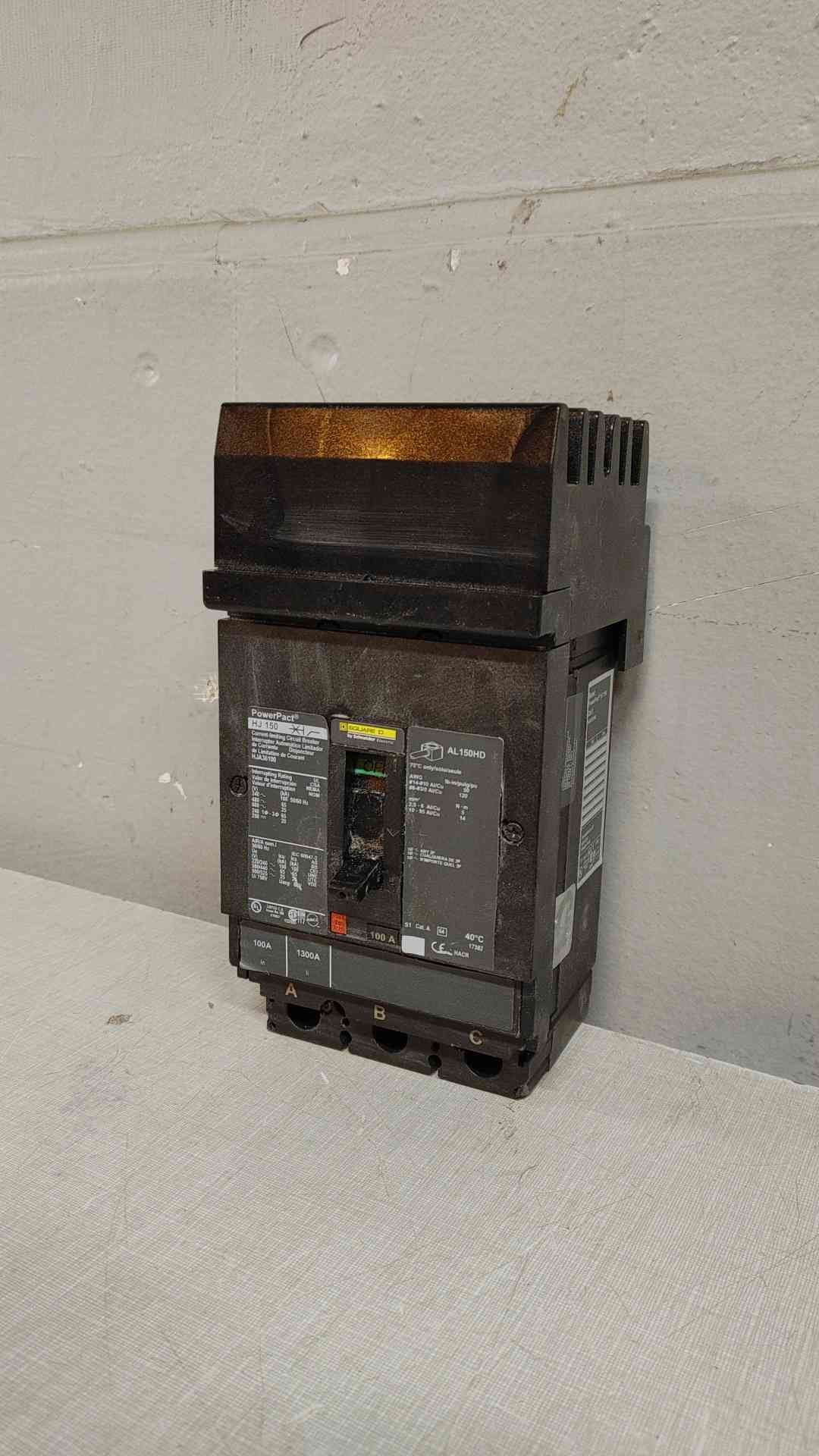 Square D PowerPact 100A Breaker HJA36100 (SKU: 104581)