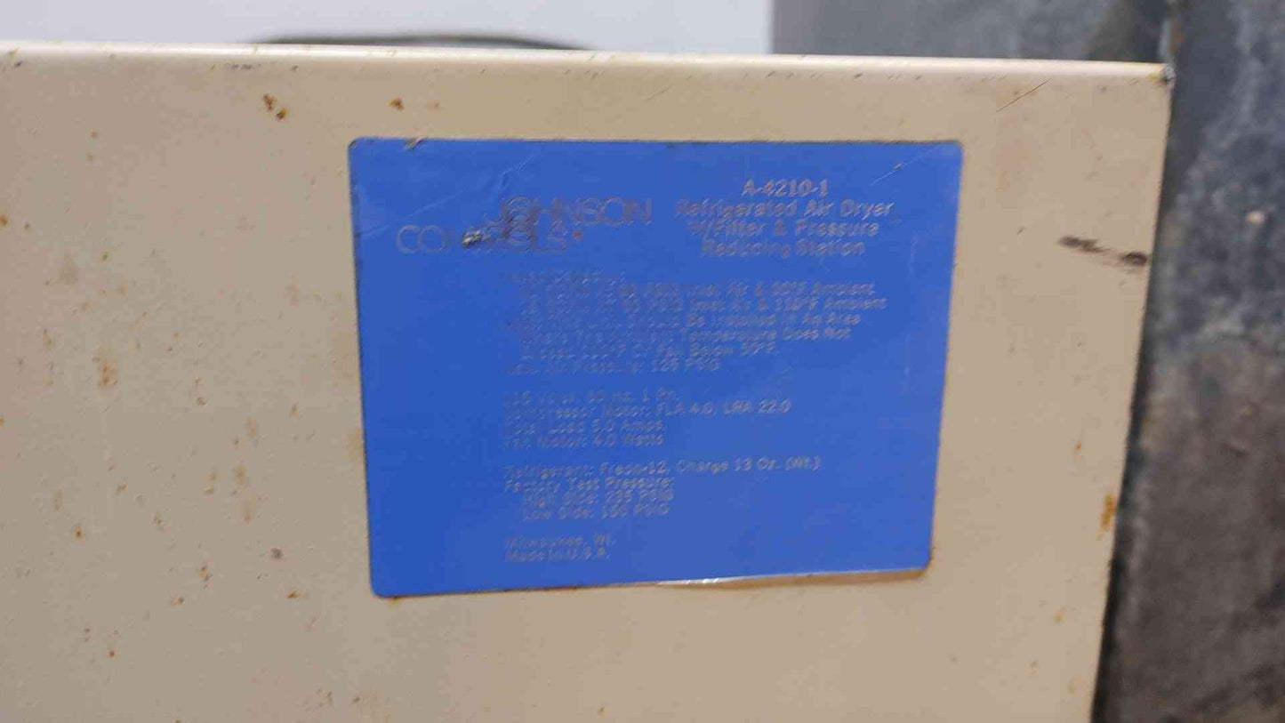Johnson Controls Refrigerated Air Dryer 115V 1PH 5A 4W A-4210-1(104861)
