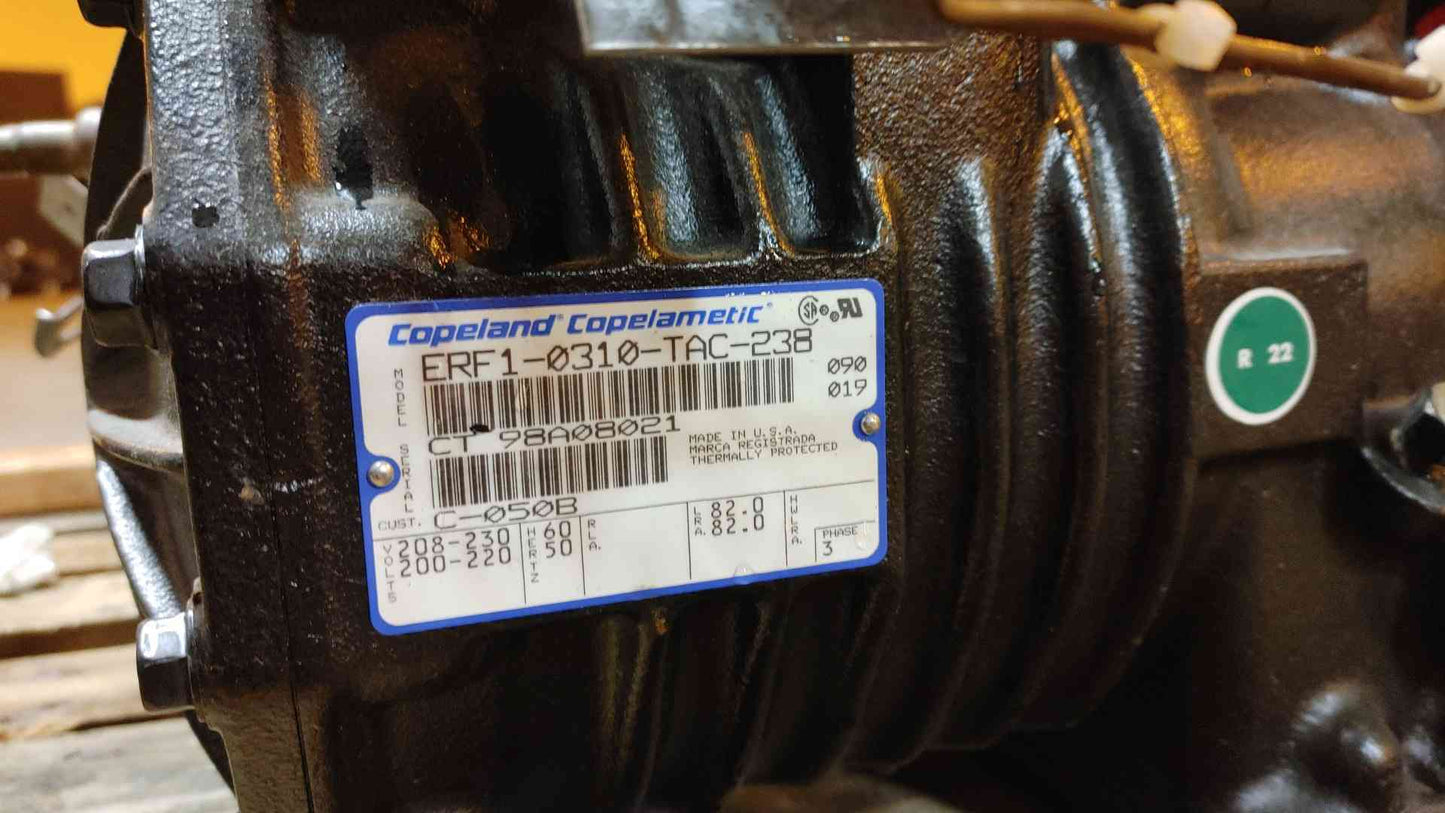 Copeland Semi Hermetic Compressor 208-230V 3PH ERF1-0310-TAC-238(104876)
