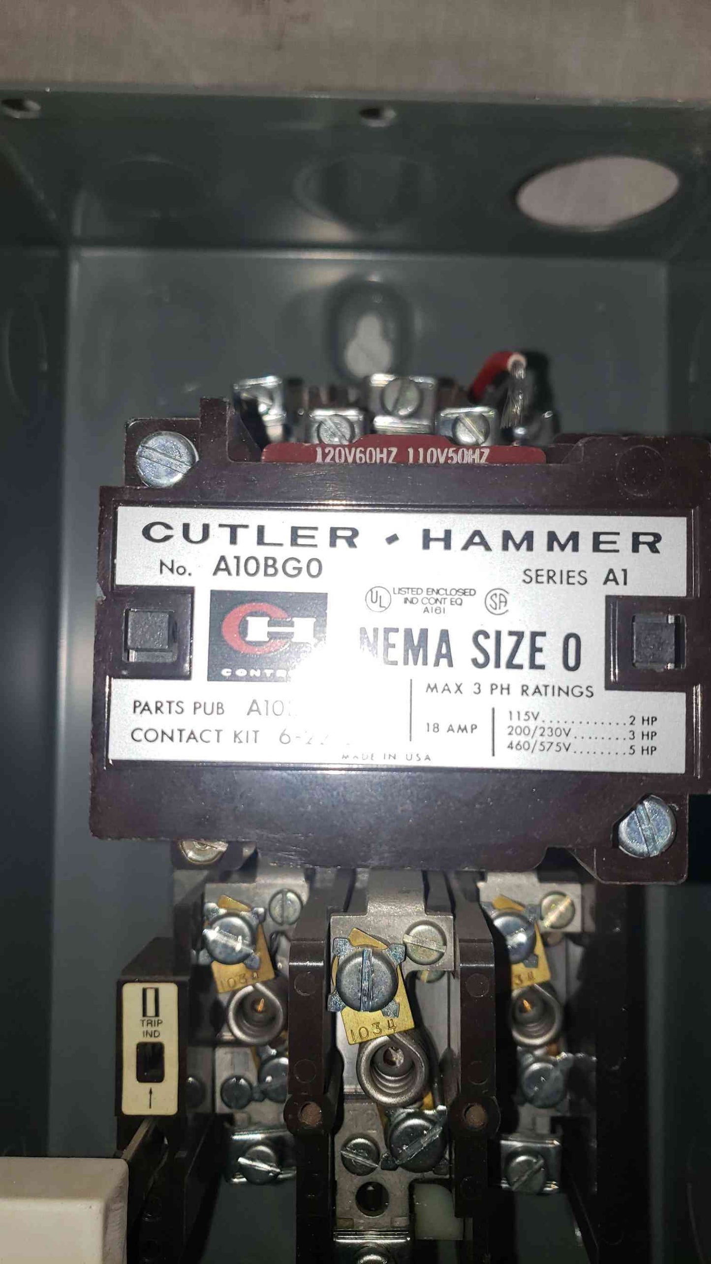 Bulletin A10 A-c Full Voltage Magnetic Starter (SKU: 106898)