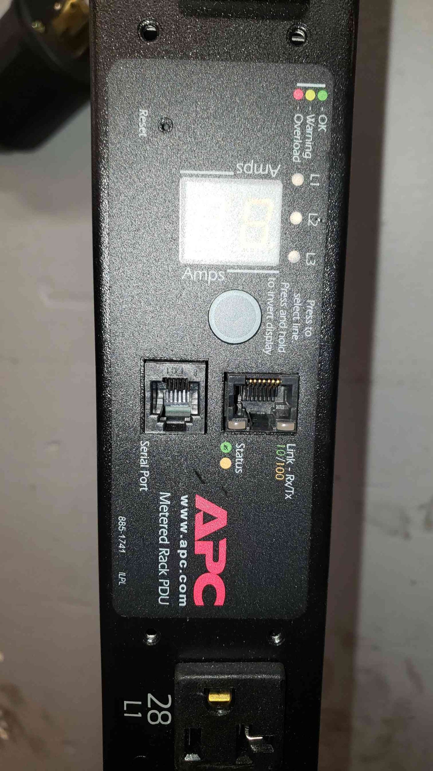*Pickup Only* APC AP7862 Rack PDU Metered ZeroU 5.7kW 208V 3PH 120V (42)5 (SKU: 107370)