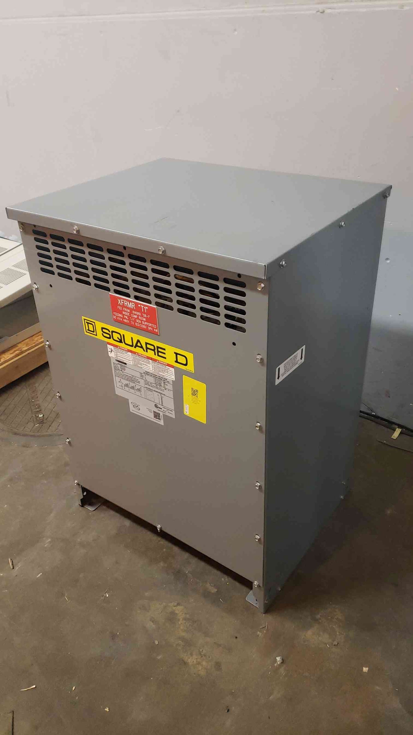 Square D 30KVA 480v x 208Y/120 Dry Transformer EX30T3HCU (SKU: 107704)