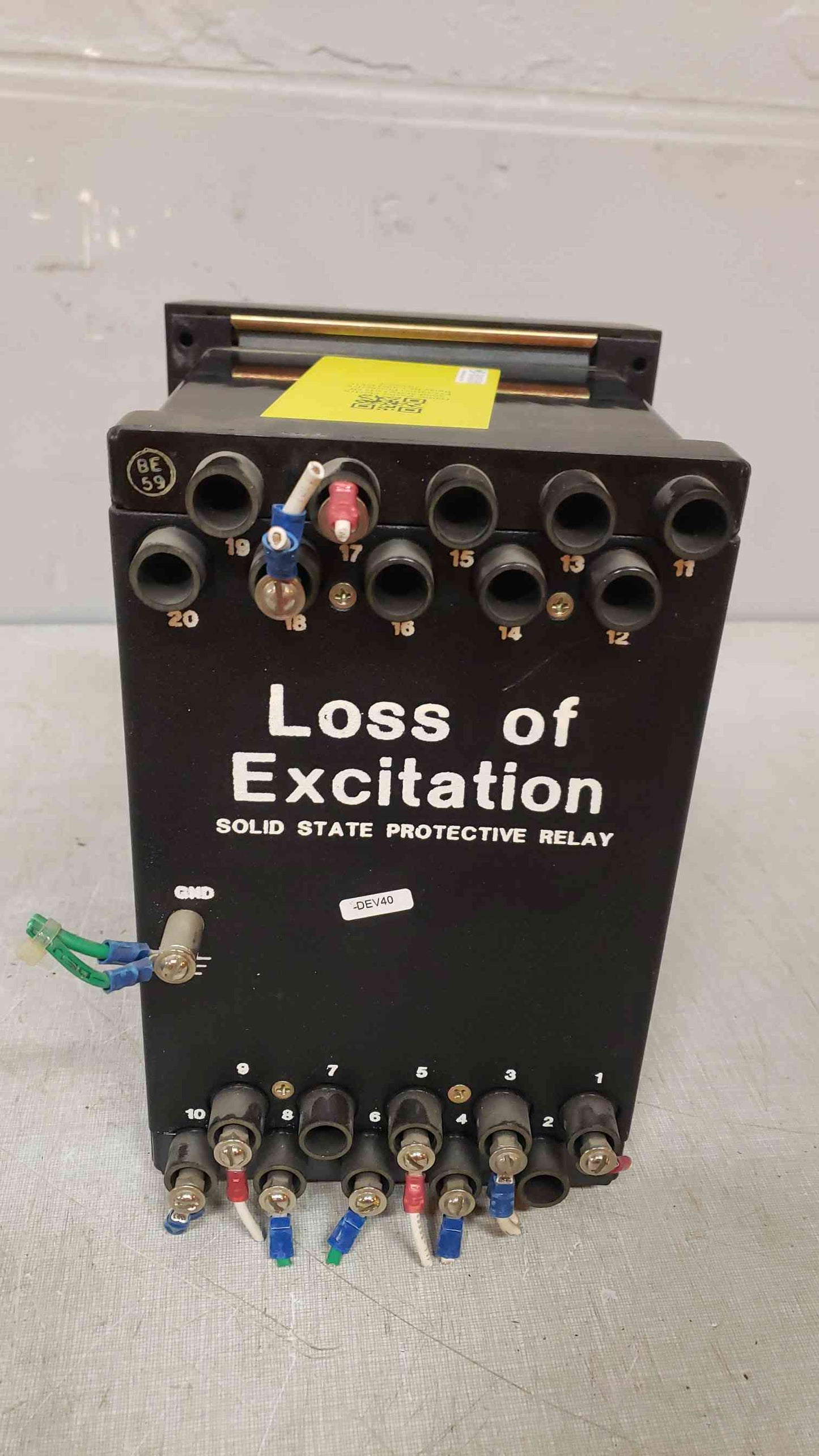 Basler Electric Solid-State Loss Of Excitation Protective Relay BE1-40Q (SKU: 107862)