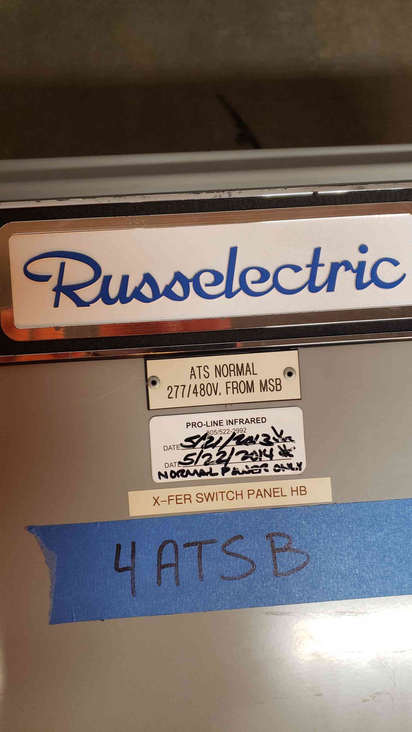 Russelectric 400A 480v 277/480 3PH ATS RMTD-4004CE (SKU: 107849)