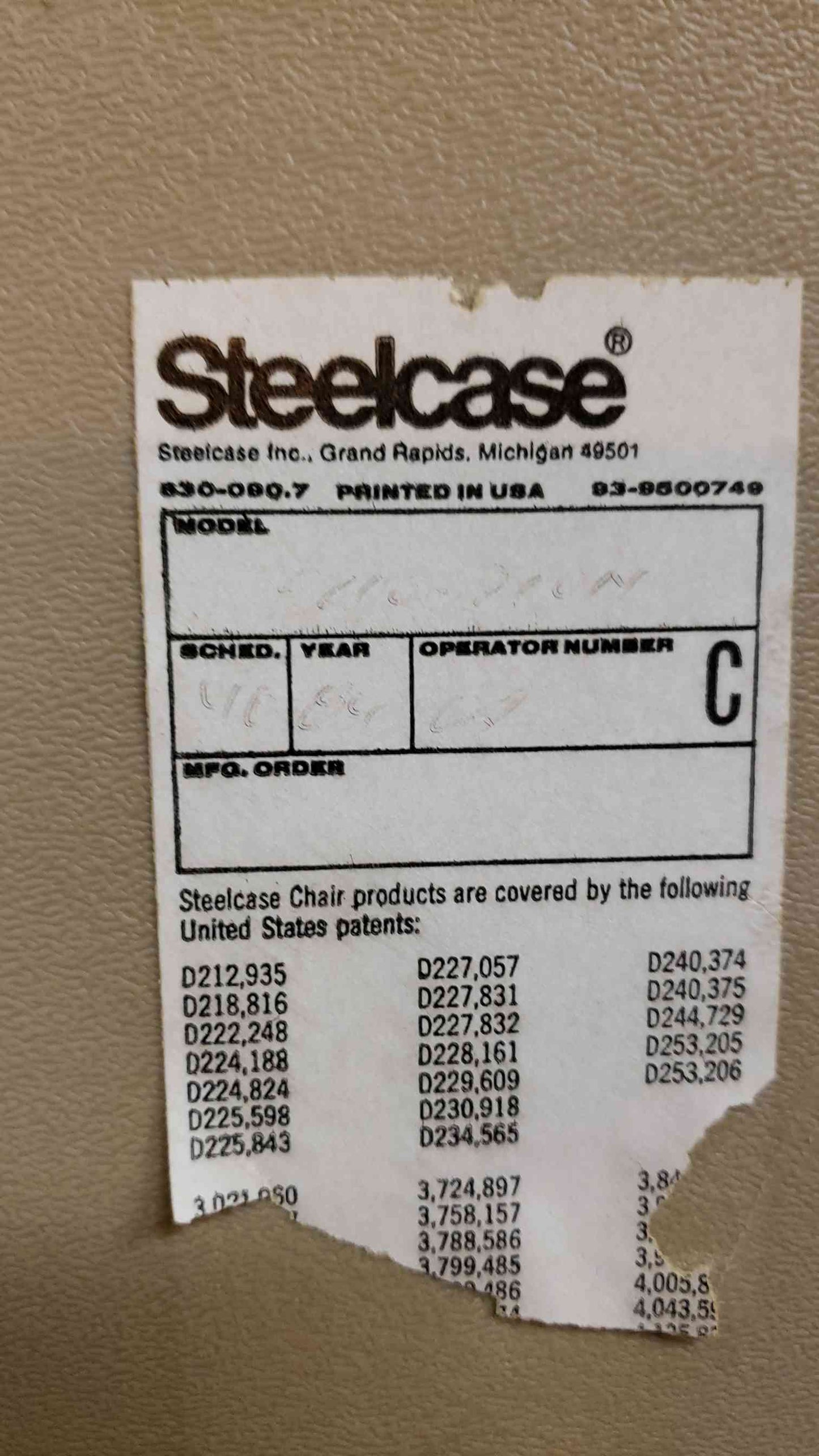 Steelcase Blue Rolling Chair (SKU: 107987)