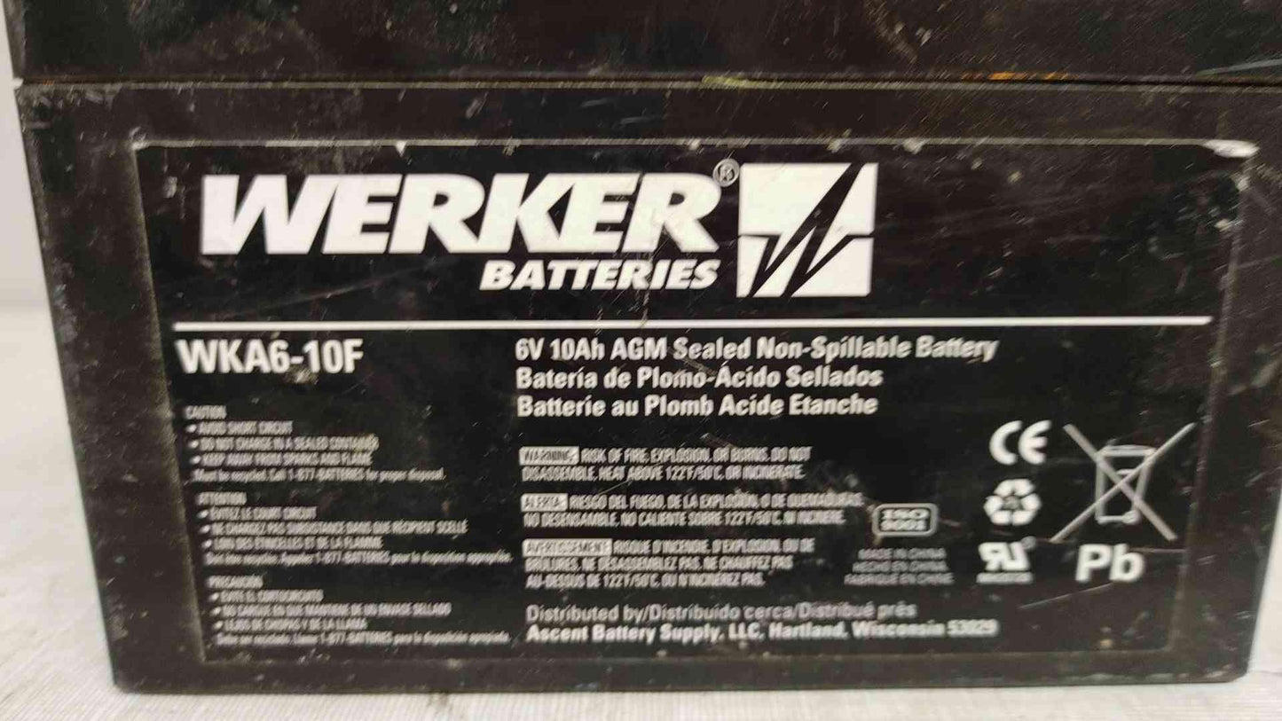 Werker Sealed Non-Spillable Battery 6V 10Ah WKA6-10F (108387)