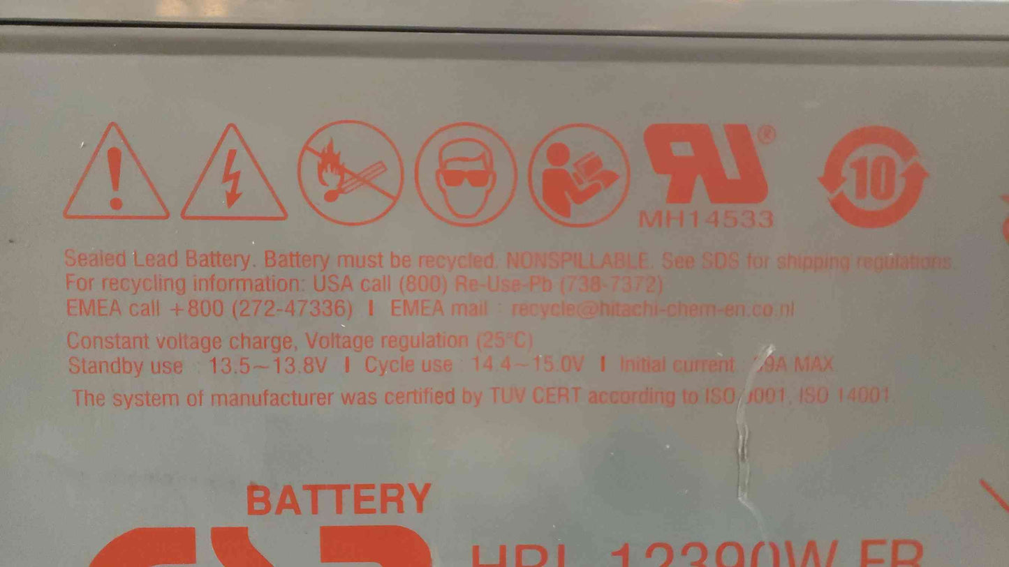 100AH CSB 12V Sealed Lead Battery HRL 12390W FR '22(SKU: 108429)
