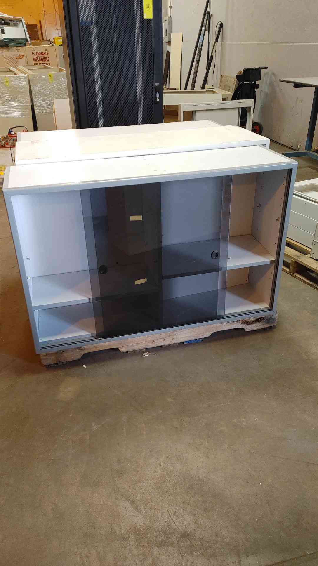 4' Sliding Glass Door Overhead Casework Cabinets (108711)