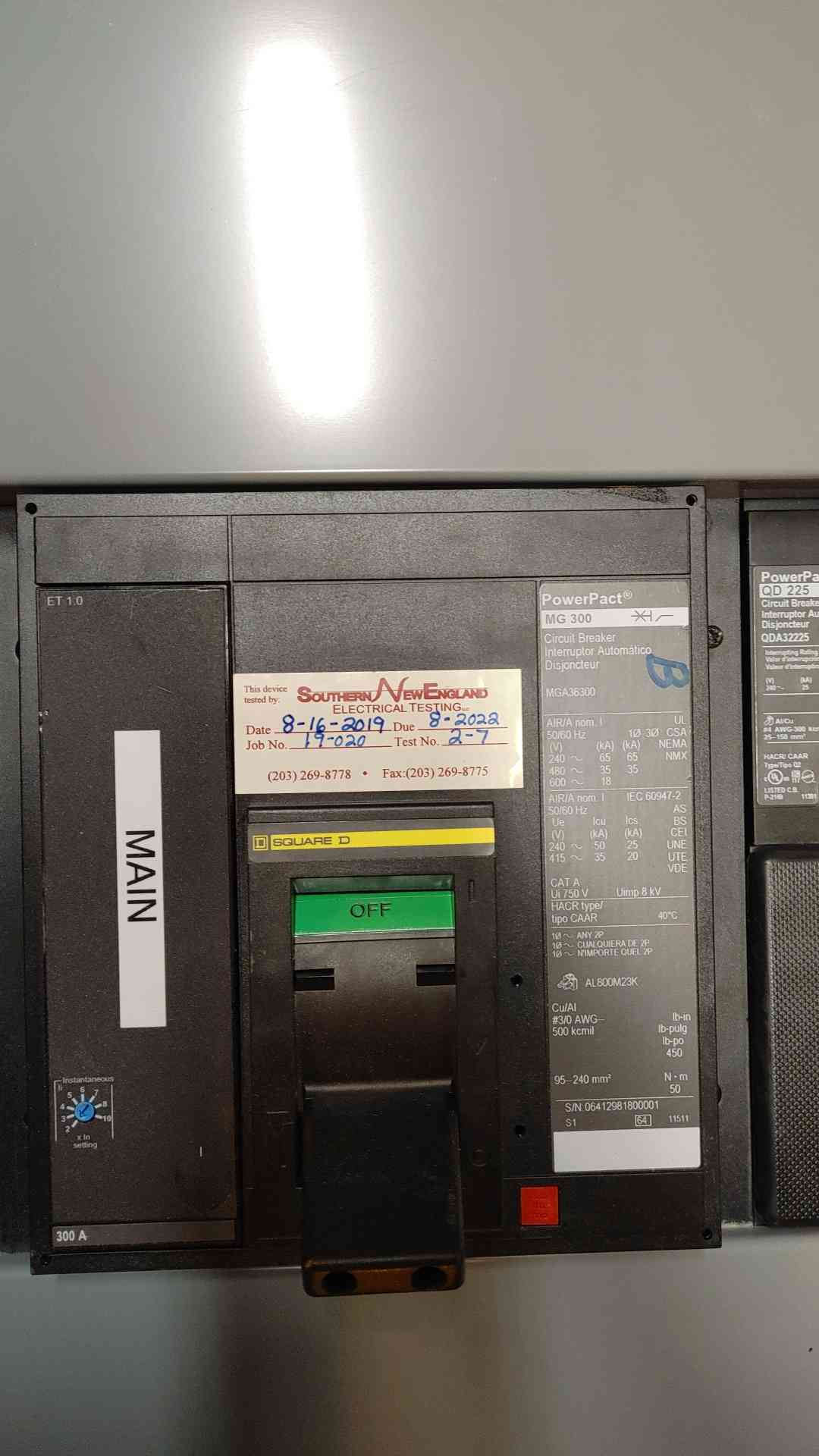 Square D I-Line Breaker Panelboard 400 Amp 600V 1x MG300 2x QD225 (108938)