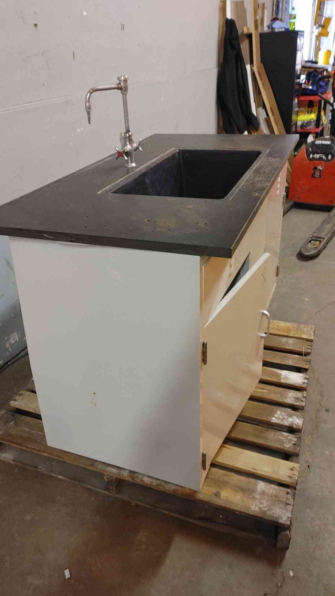Duralab 58" Doors Sink Basin Combo Metal Lab Casework (109146)