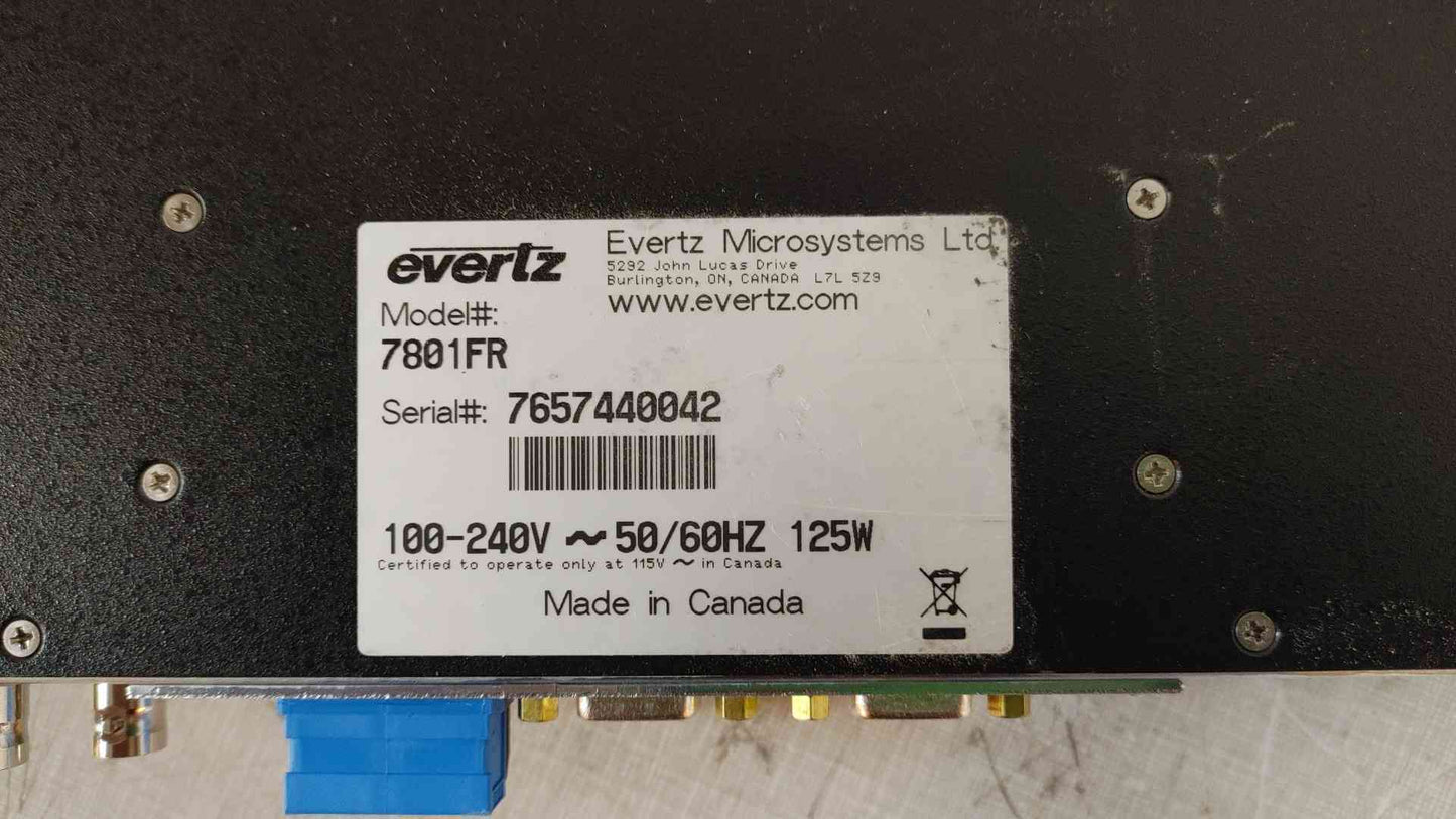 *Pickup Only* Evertz 7801FR Multiframe Digital Signal Processor (109122)