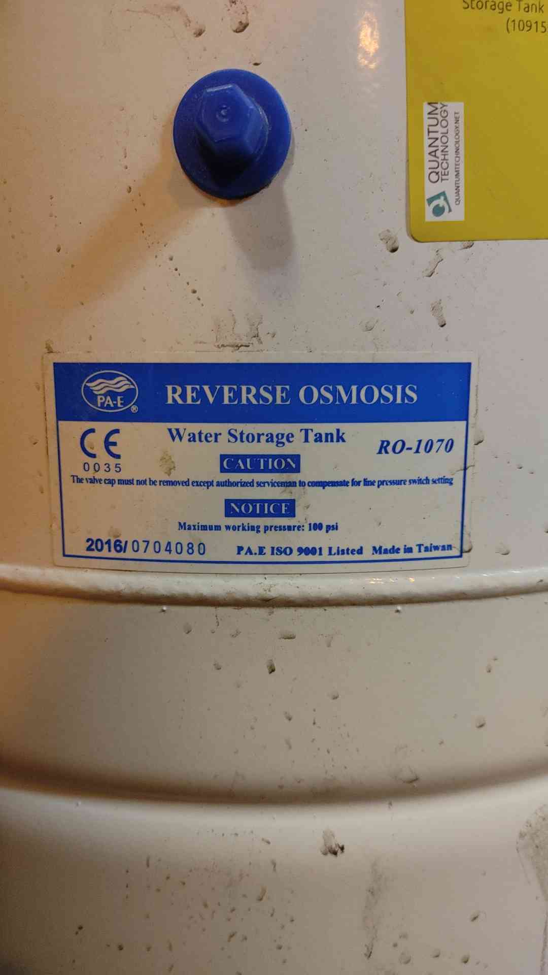 Reverse Osmosis Water Storage Tank RO-1070 (109159)