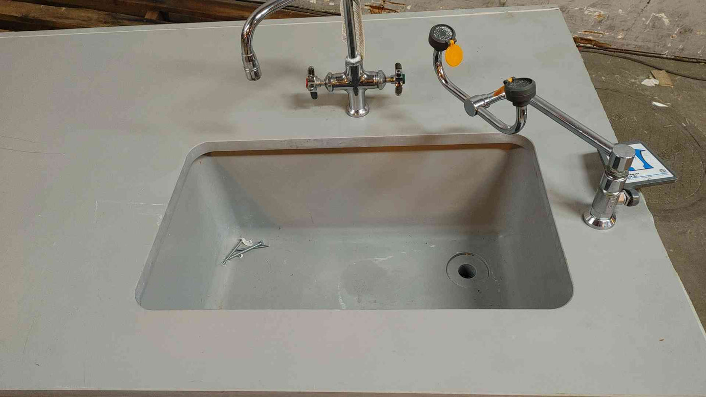 6' Gray Single Sink W/ Countertop (109207)