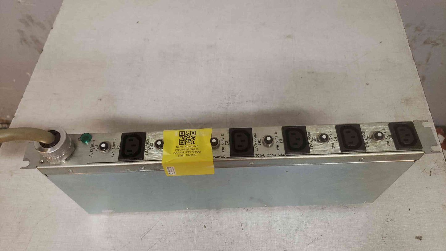 *Pickup Only* Computer Products 6 Plug-In PDU Strip CP278 PDD (SKU: 109267)