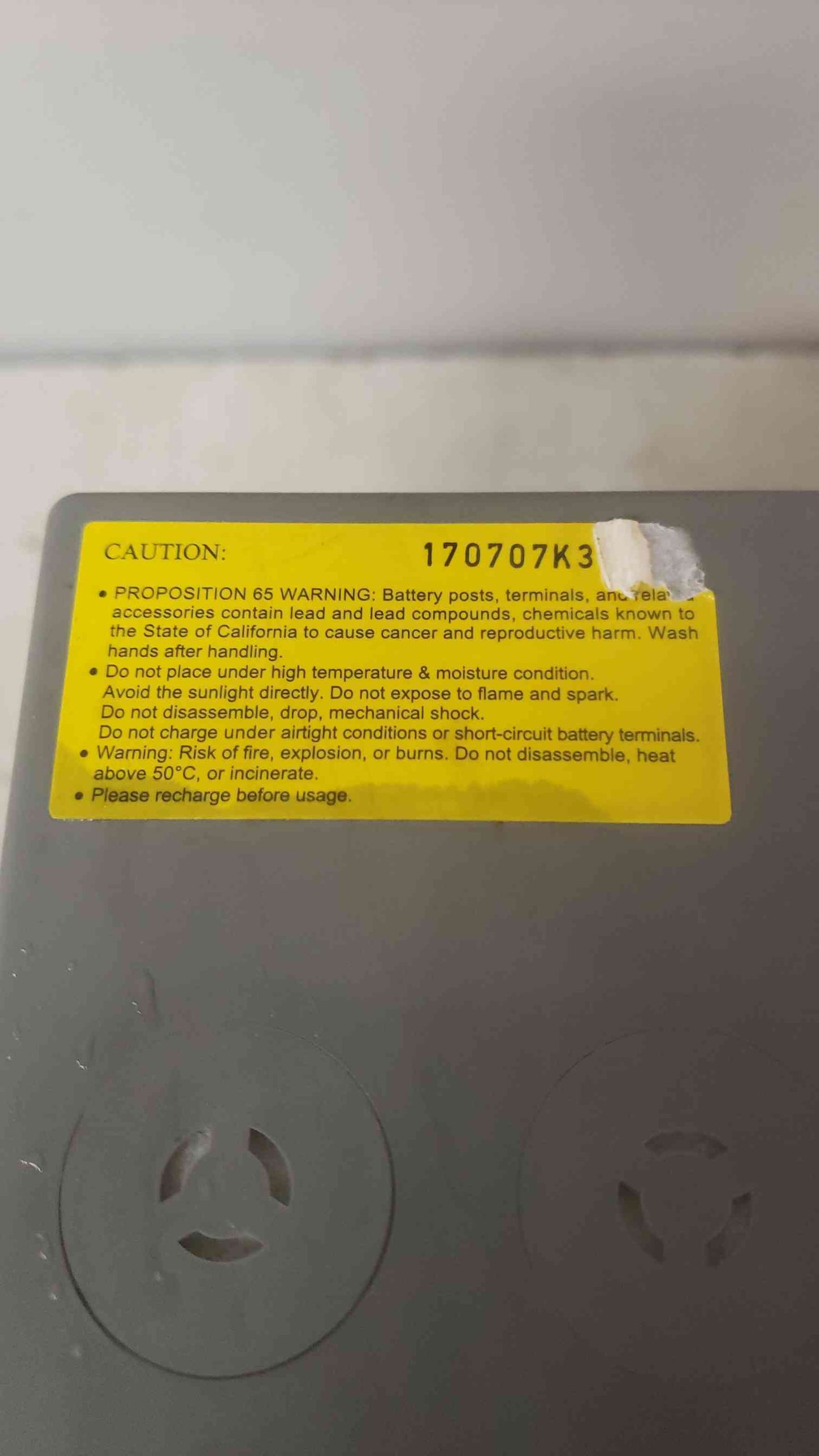EATON 52 Amp Hr VRLA Battery PWHR12200W4FR (SKU: 109292)