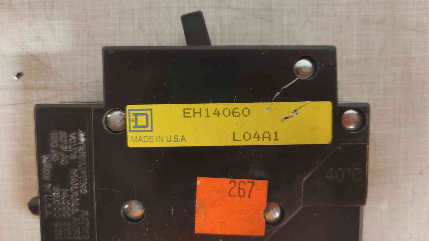 Square D EH14060 60 Amp 1 Pole Circuit Breaker *Pickup Only*