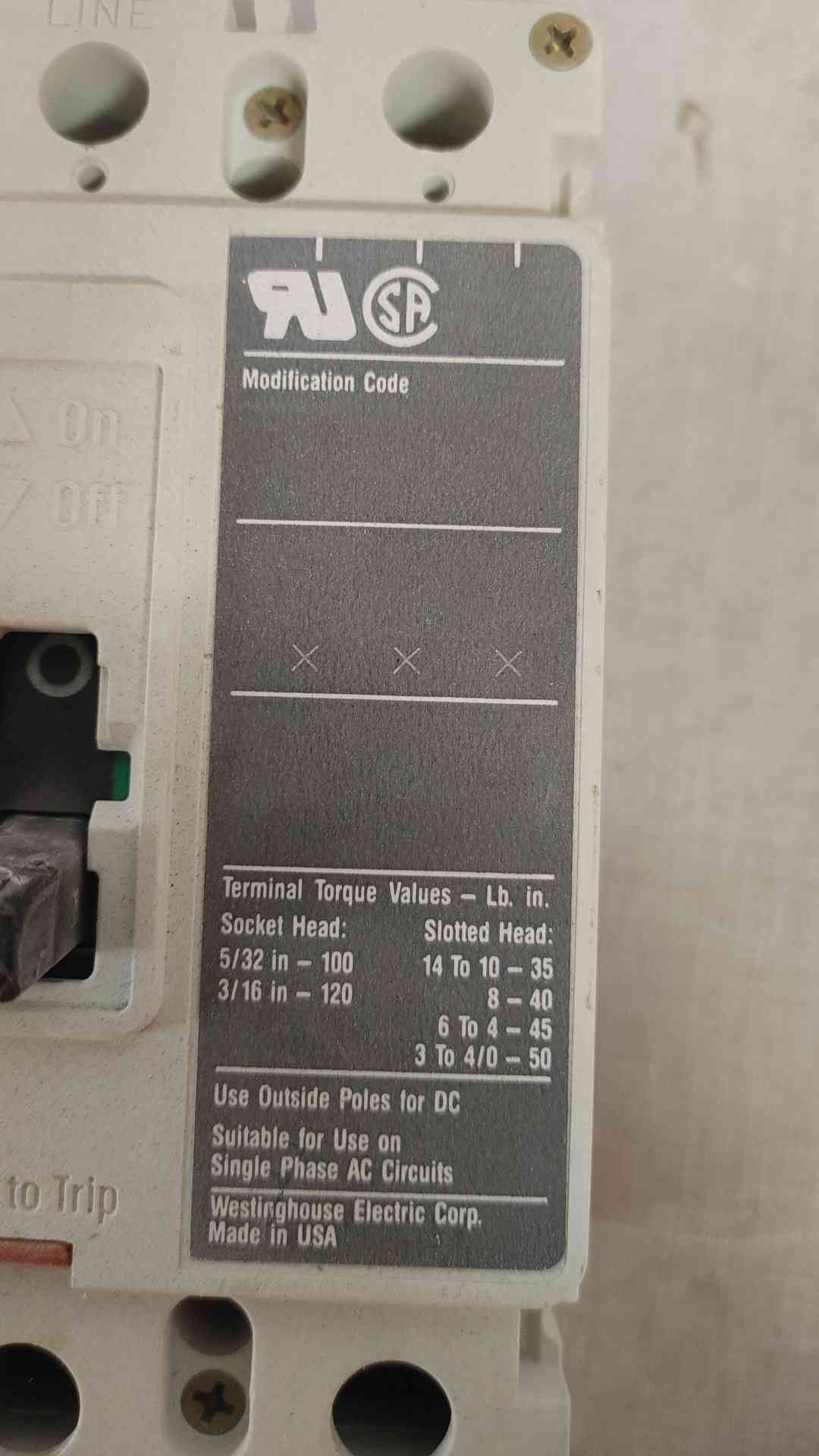 Reliable Westinghouse HMCP007C0C 7-Amp 3-Pole Motor Circuit Protector - Series C