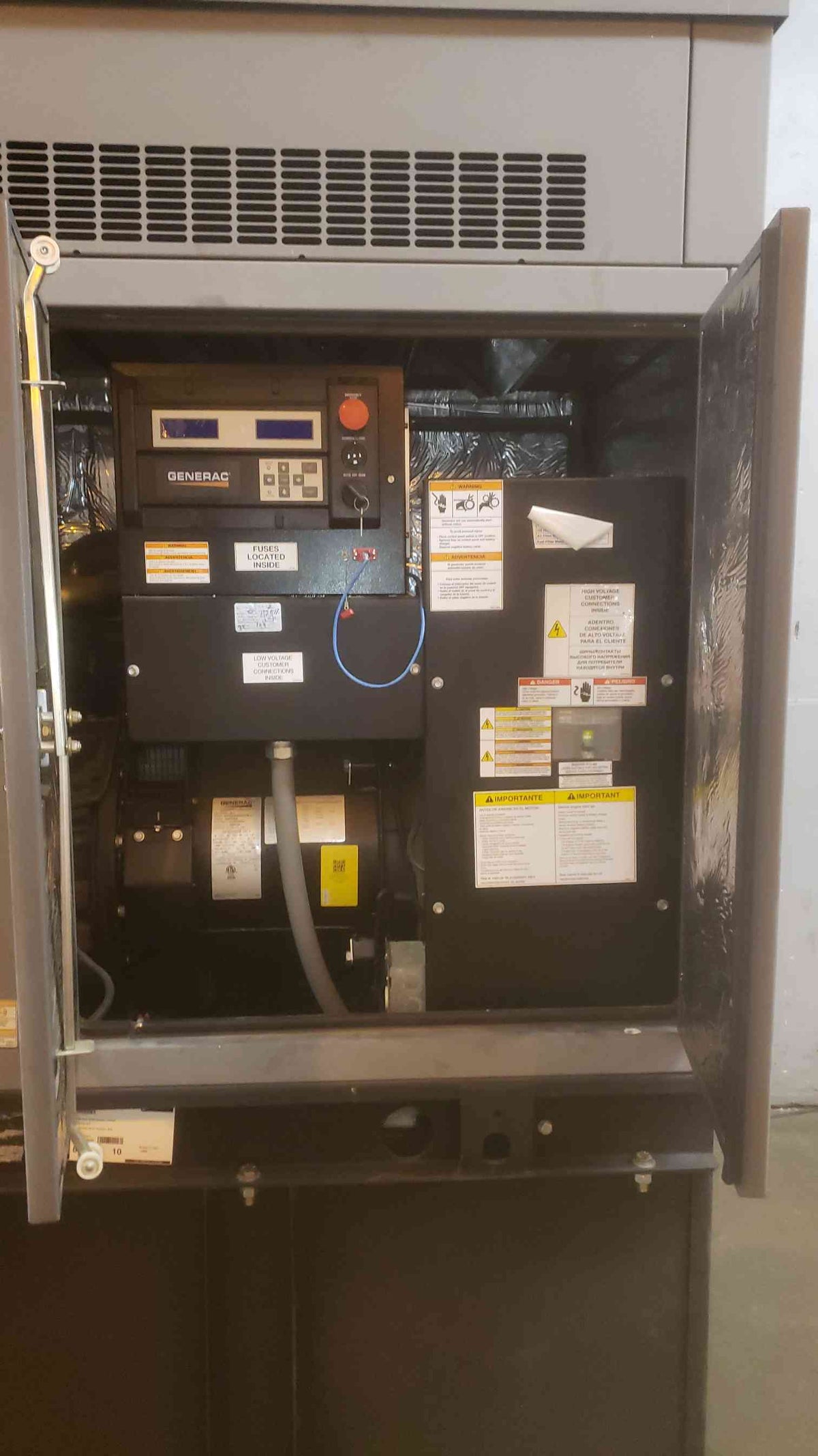 15KW GENERAC SD15 120/240V 1PH 62A Diesel 258 Hrs. TESTED (SKU: 109658)