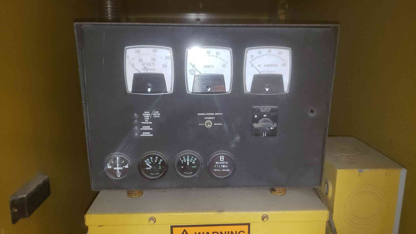 35KW Katolight N35FPG4 1&3PH Nat Gas LP Generator 163 Hrs 4.3L Engine TESTED (SKU: 109786)