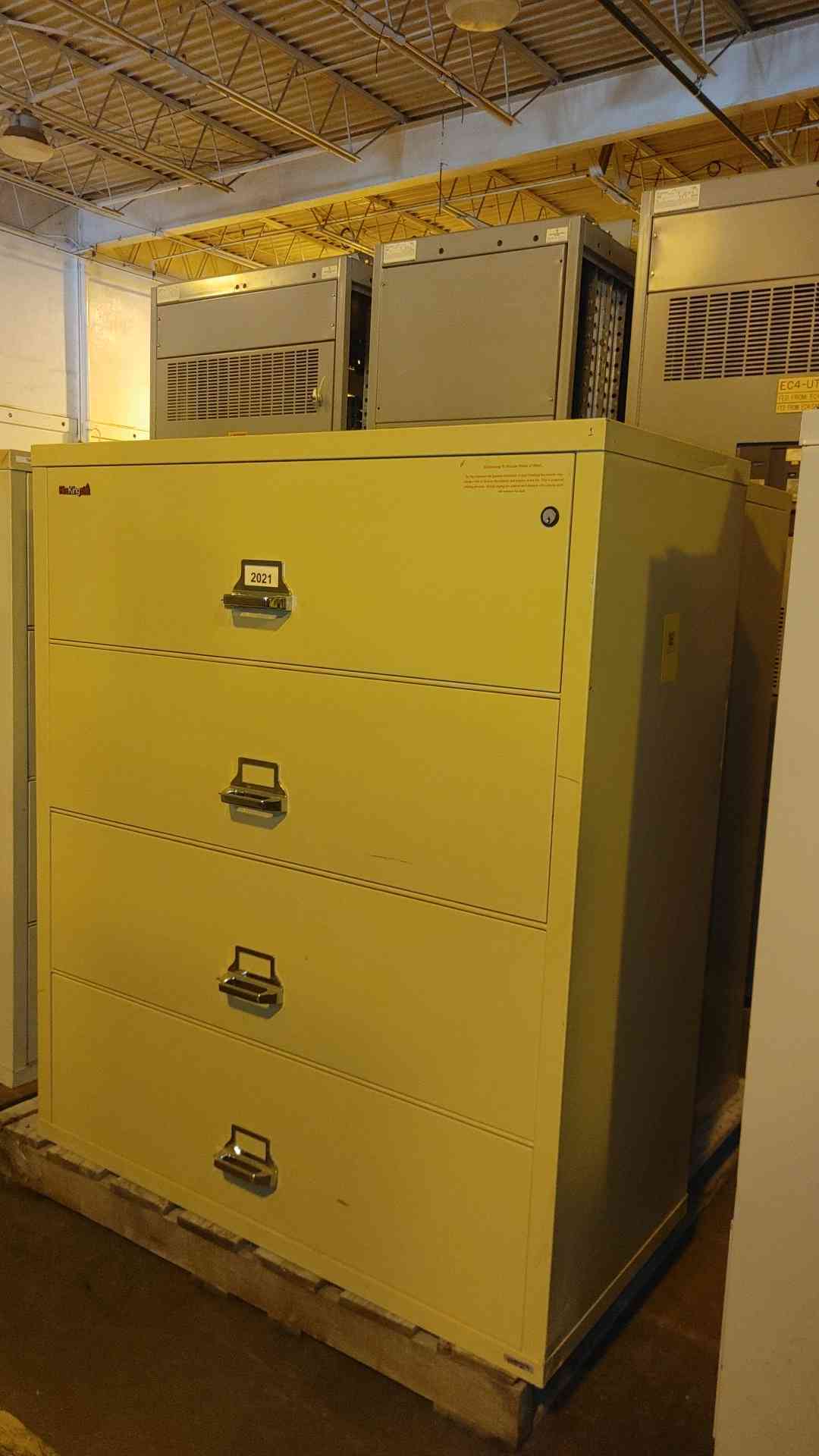 FireKing 4 Tier Filing Cabinet Fire Proof Storage w/ KEY (SKU: 109840)
