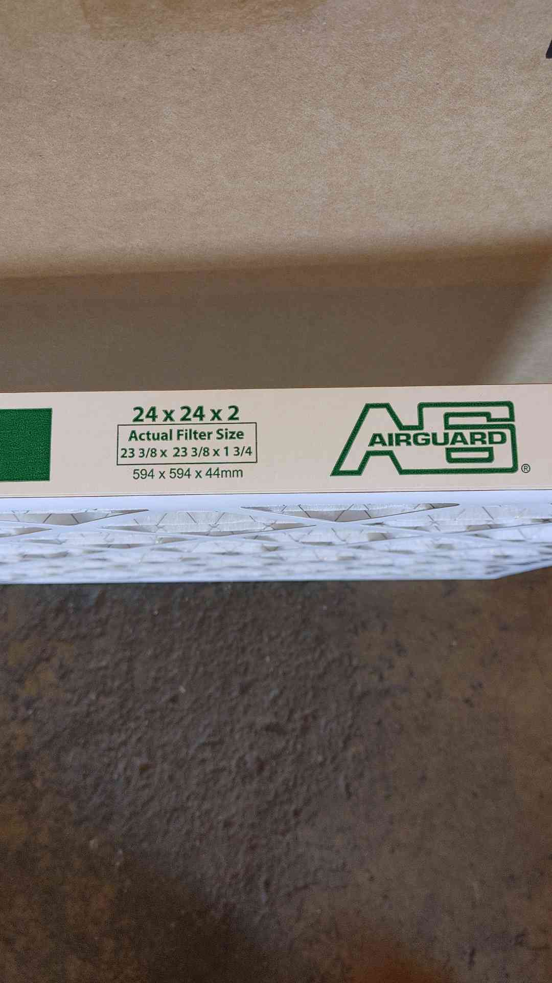 NEW Box of 12 Air Guard DP Max 24Ã—24Ã—2 MERV 8 Air Filter 0450205(SKU: 109883)