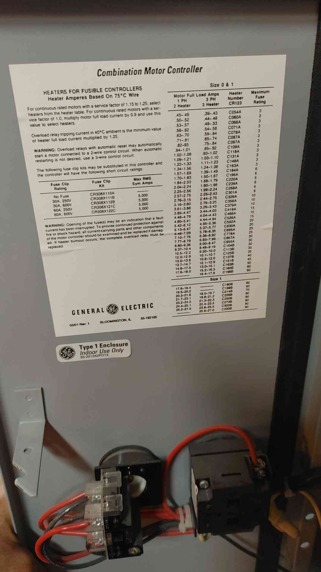 General Electric 300-Line Combination Motor Controller (SKU: 109939)