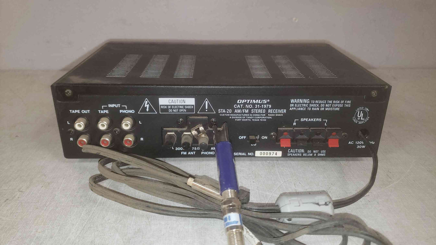 Optimus 120VAC 30W STA-20 AM/FM Stereo Receiver 31-1979 (SKU: 110004)