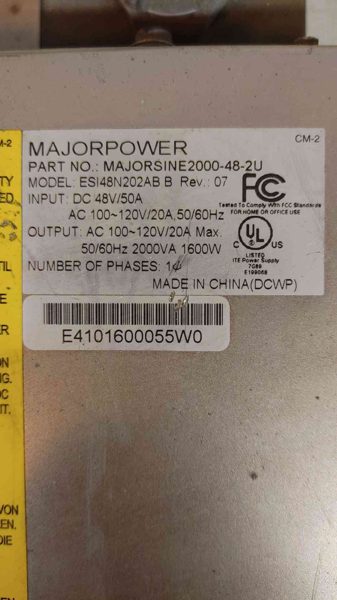 MAJORPOWER Power Inverter ES148N202AB (SKU: 110034)