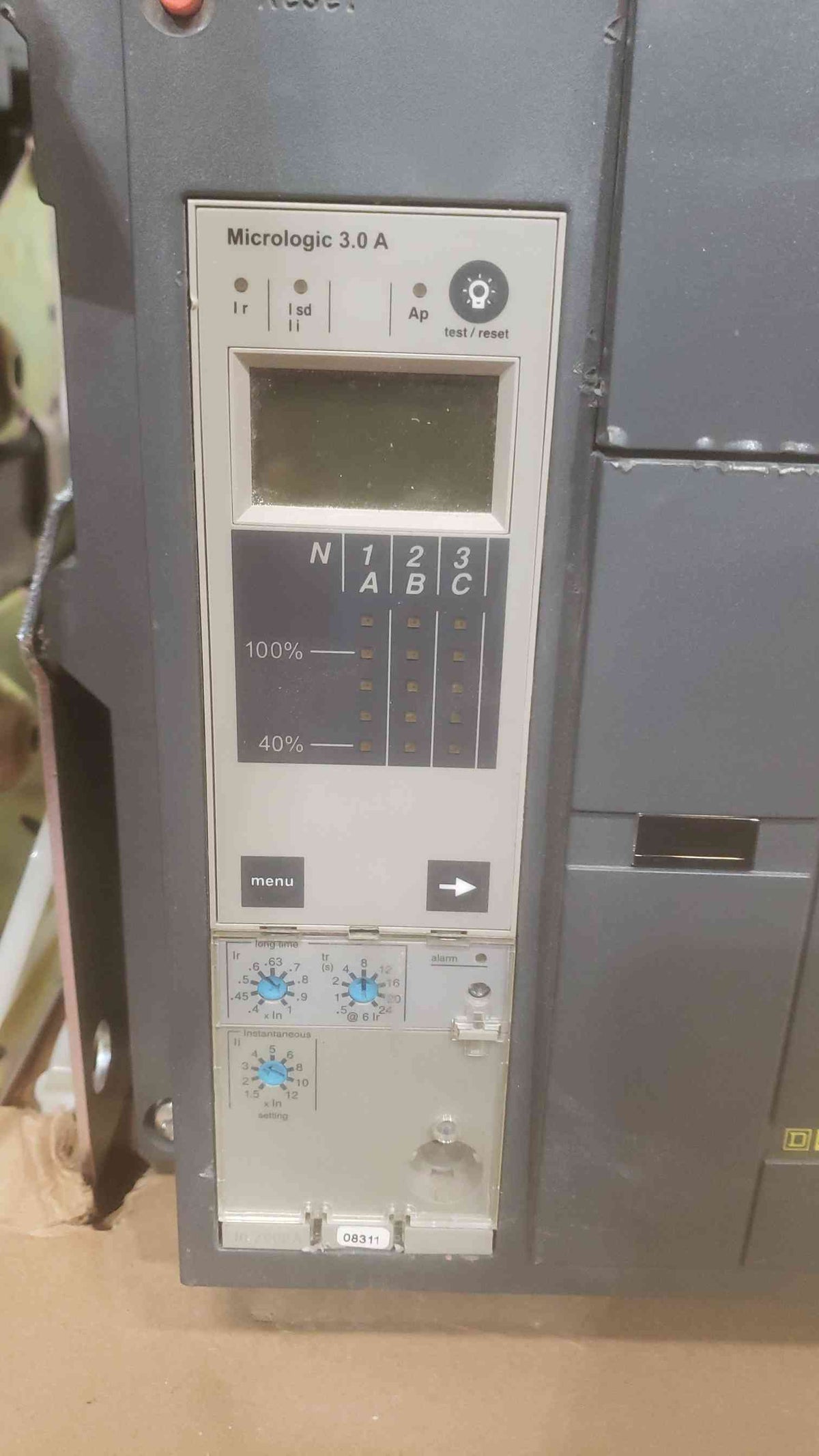 Square D 2000A Masterpact 3 Pole Breaker NW20H WL3FFV41A9SFDFXXAX (SKU: 110927)