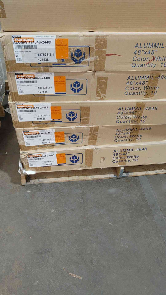 NEW ALUMWHT4848 Box of 20pcs 48x24 Aluminum Eggcrate Core
