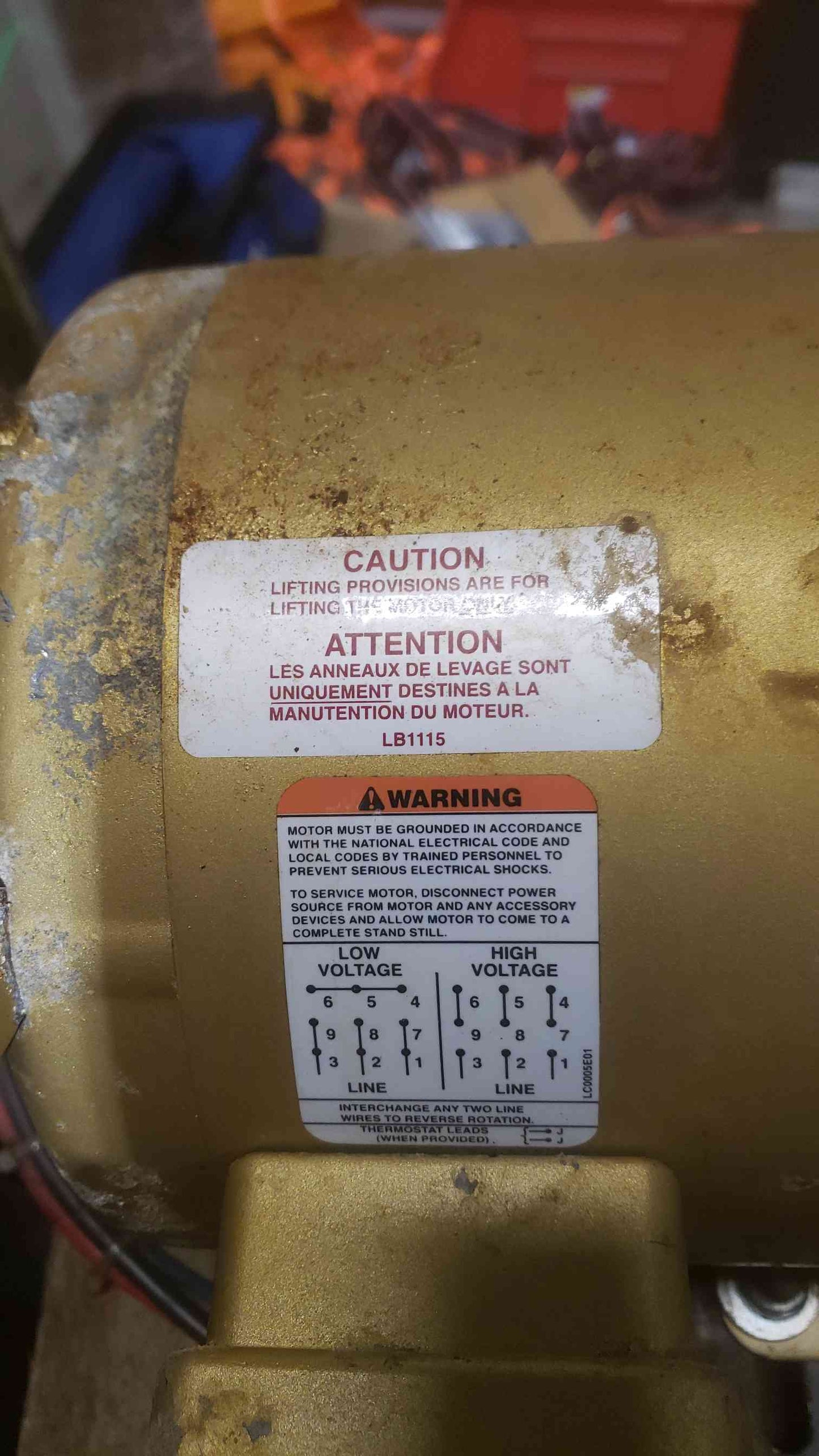 Baldor Reliance 208-230/460 5HP 14-13.2/6.6A Motor EM3218T (SKU: 111206)