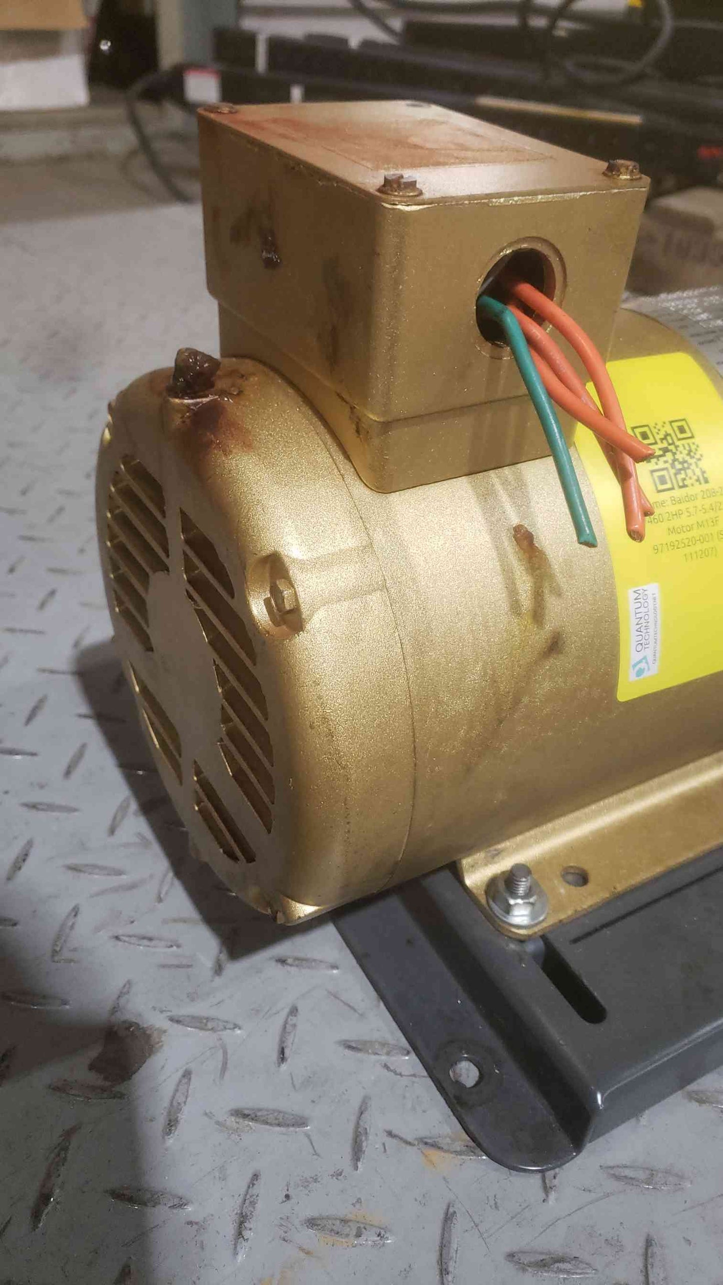 Baldor 208-230/460 2HP 5.7-5.4/2.7A Motor M13F 97192520-001 (SKU: 111207)