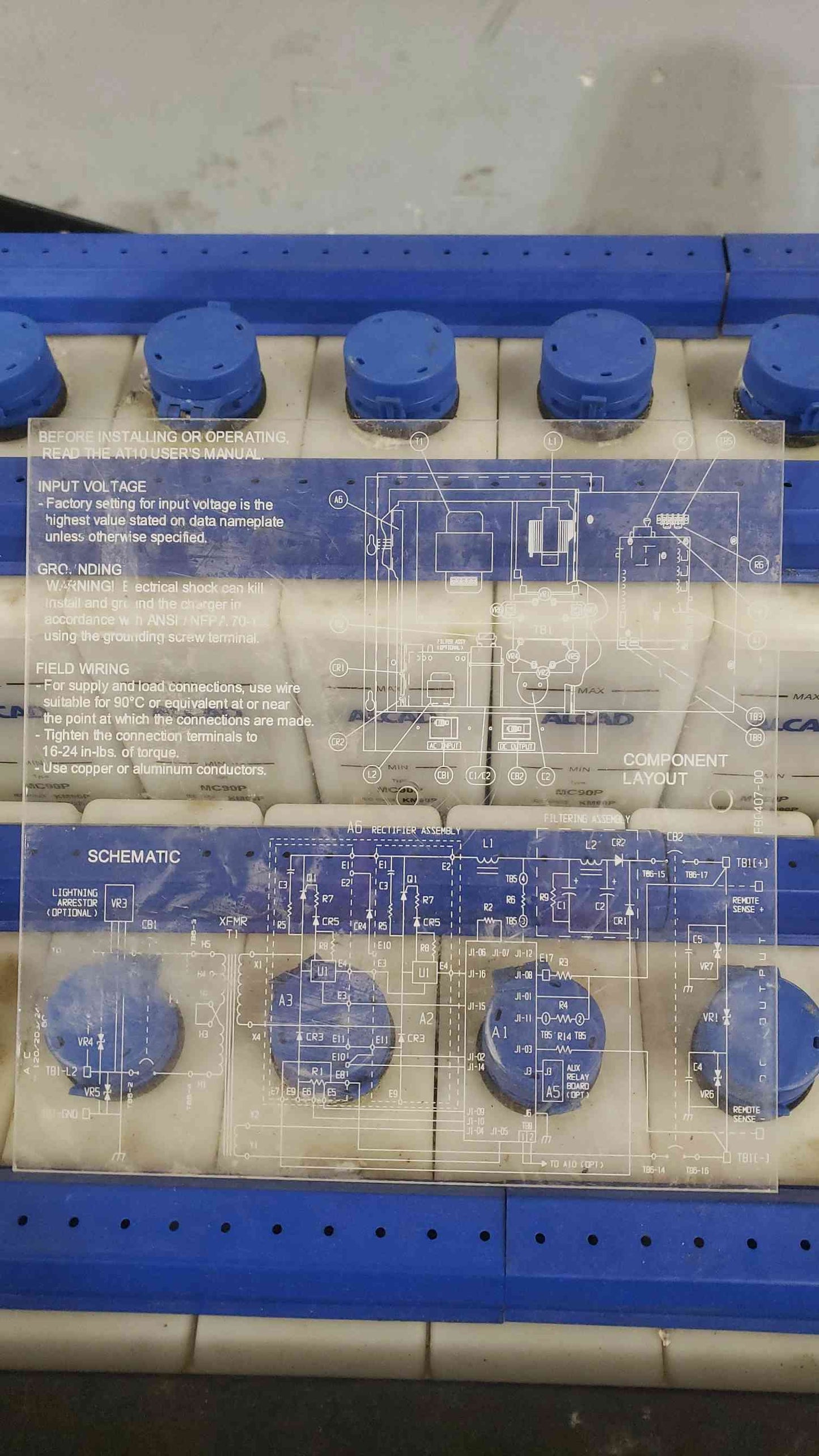 Alcad Nickel Cadmium 36 Rechargeable Batteries in Rack (SKU: 11294)