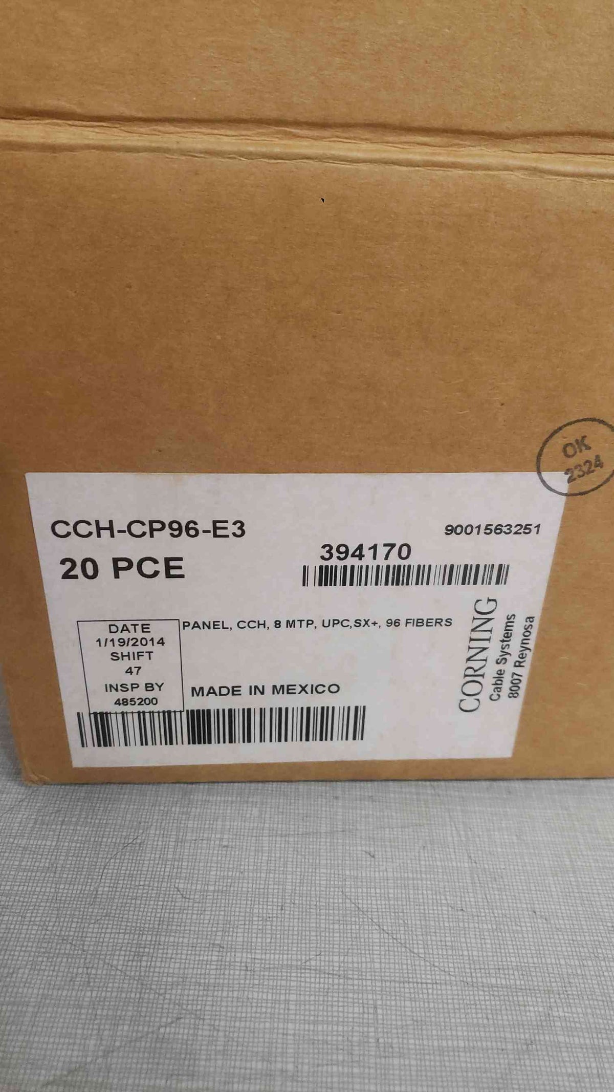 NEW Box Of 20 Corning LANscape CCH Connector Panel CCH-CP96-E3(SKU: 111628)