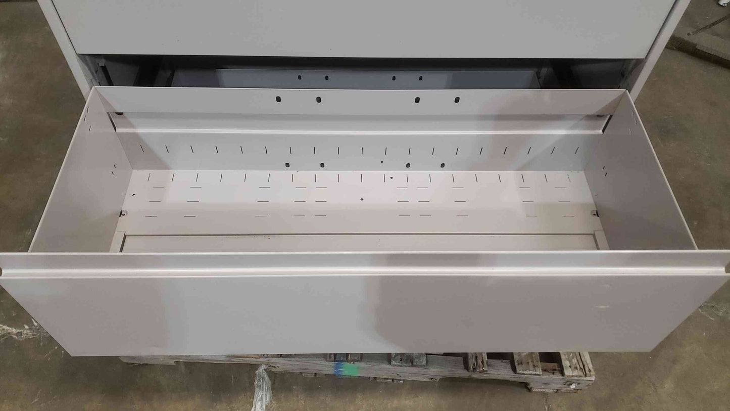 Grey 42" Three Tier Filing Cabinet 42"x18"x42" (SKU: 111849)