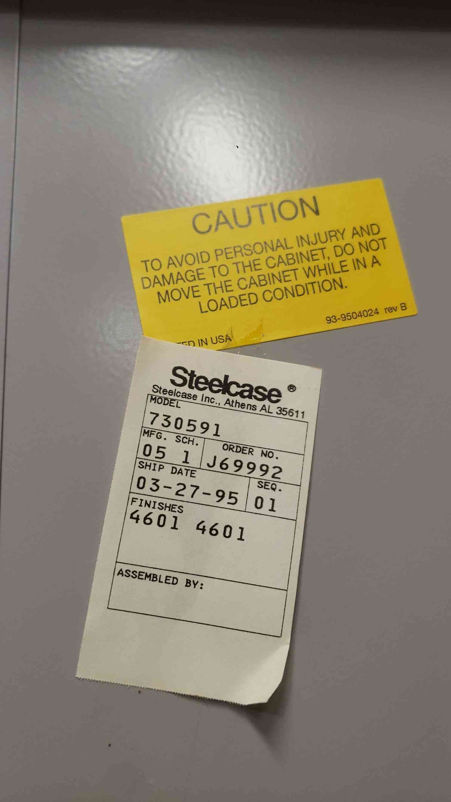 Steelcase Four Tier Storage Cabinet 730591 3'x18"x81" (SKU: 111852)