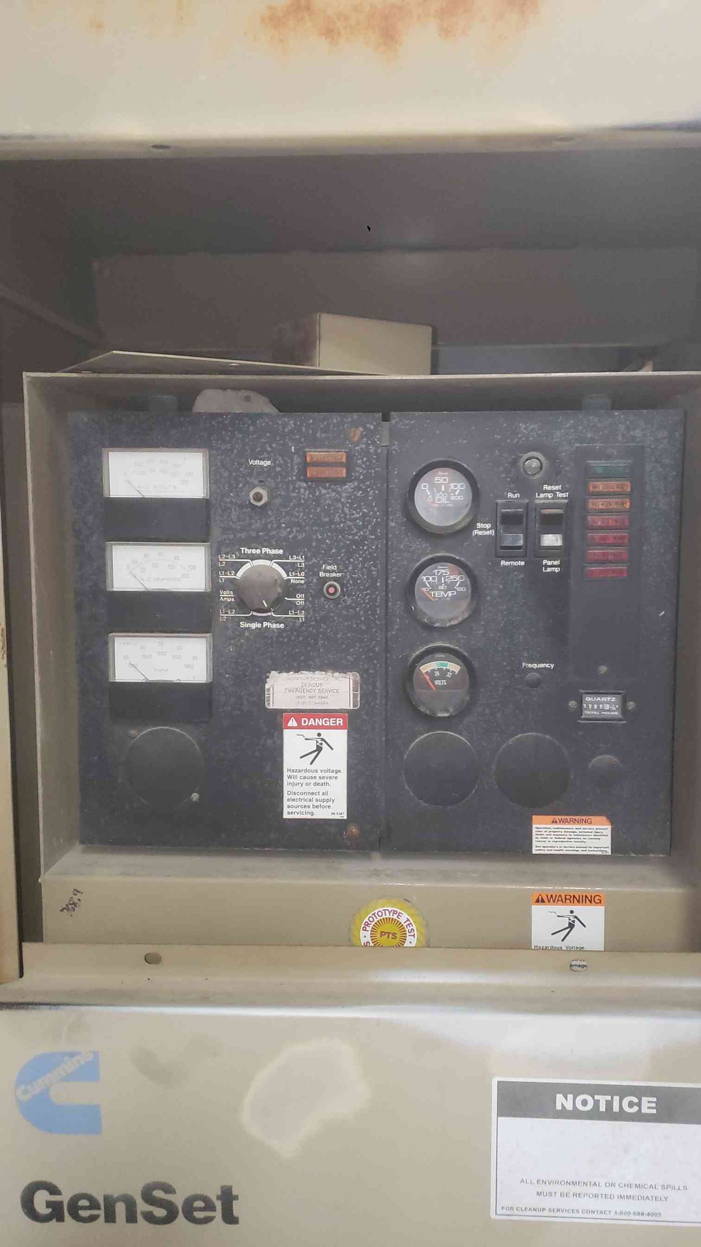 50KW Cummins 50DGCA Multi-Phase Diesel 1285.8 Hrs. (SKU: 112082)