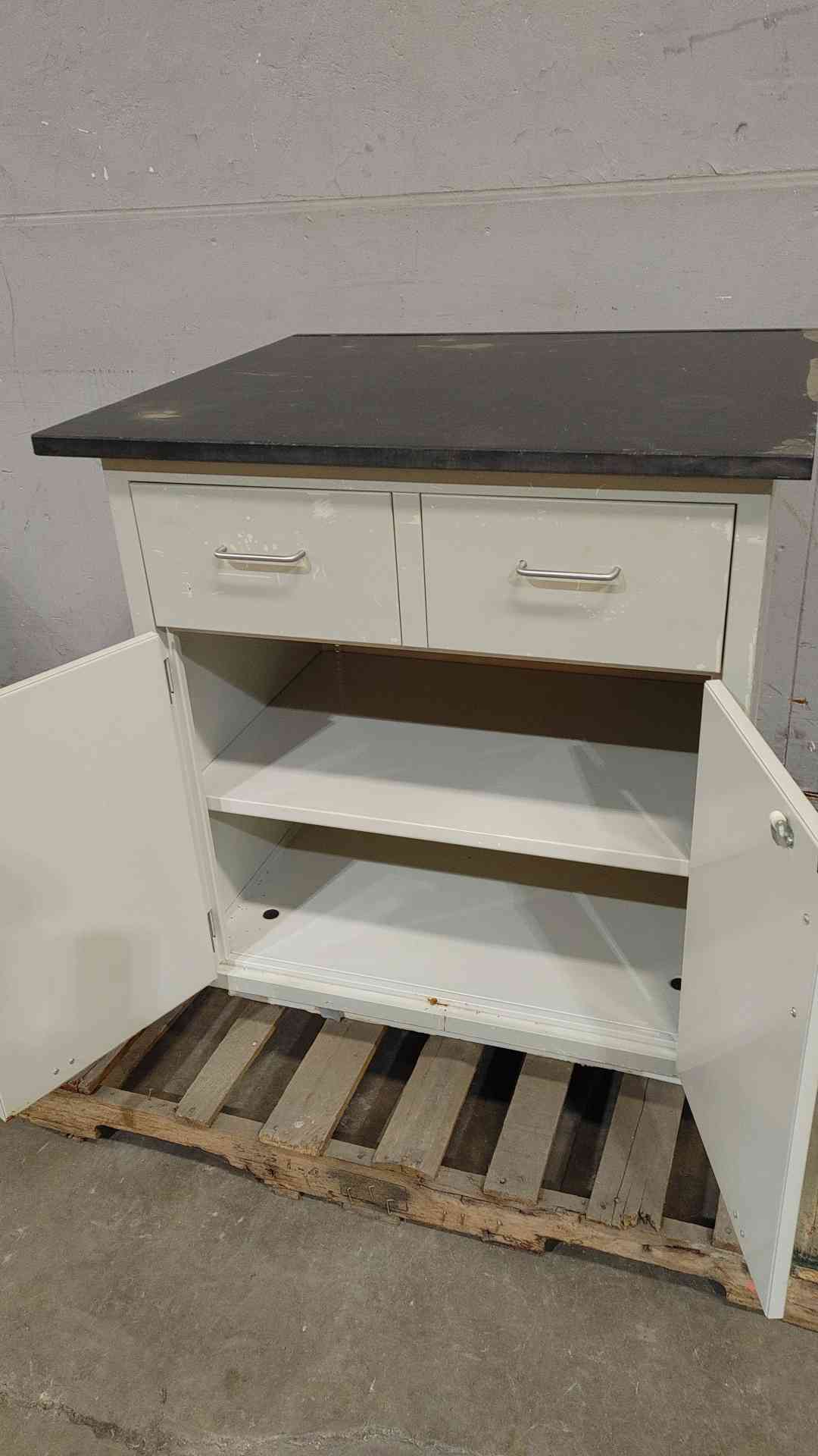 34" 2 Door/2 Drawer Metal Casework Jamestown JMP w/ Counter Top (SKU: 112201)