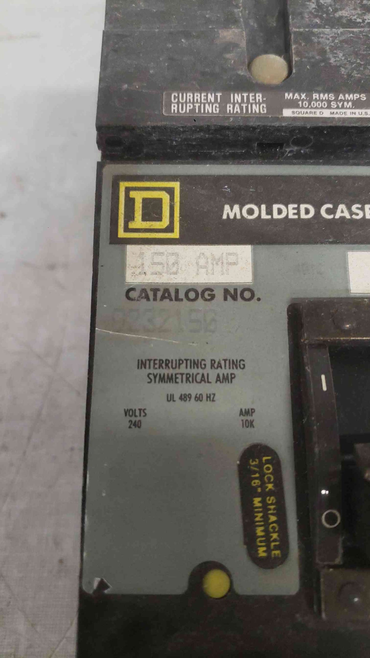 Square D 150A 240VAC 3 Pole Breaker Q232150 (SKU: 112285)