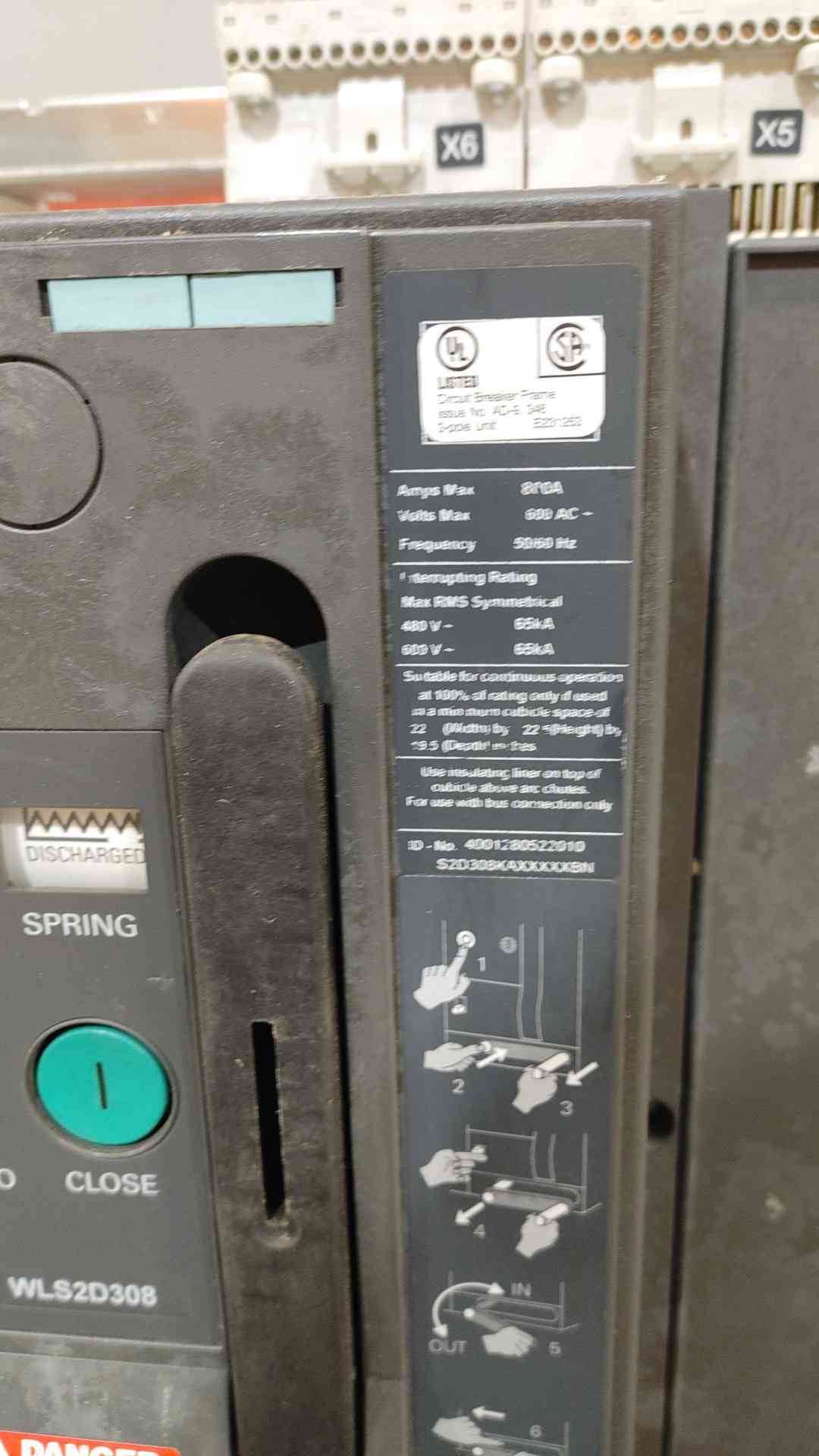 SIEMENS 800A / 600VAC Circuit Breaker WLS2D308(SKU: 112358)