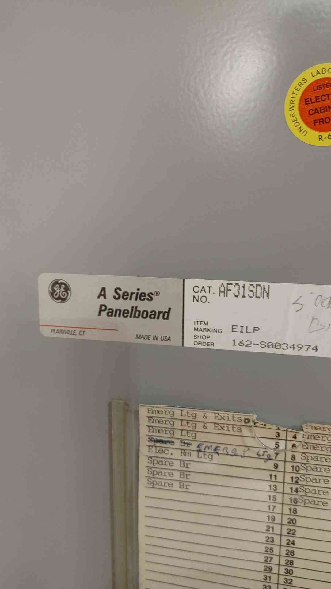 GE A Series Panelboard AF31SDN(SKU: 112478)