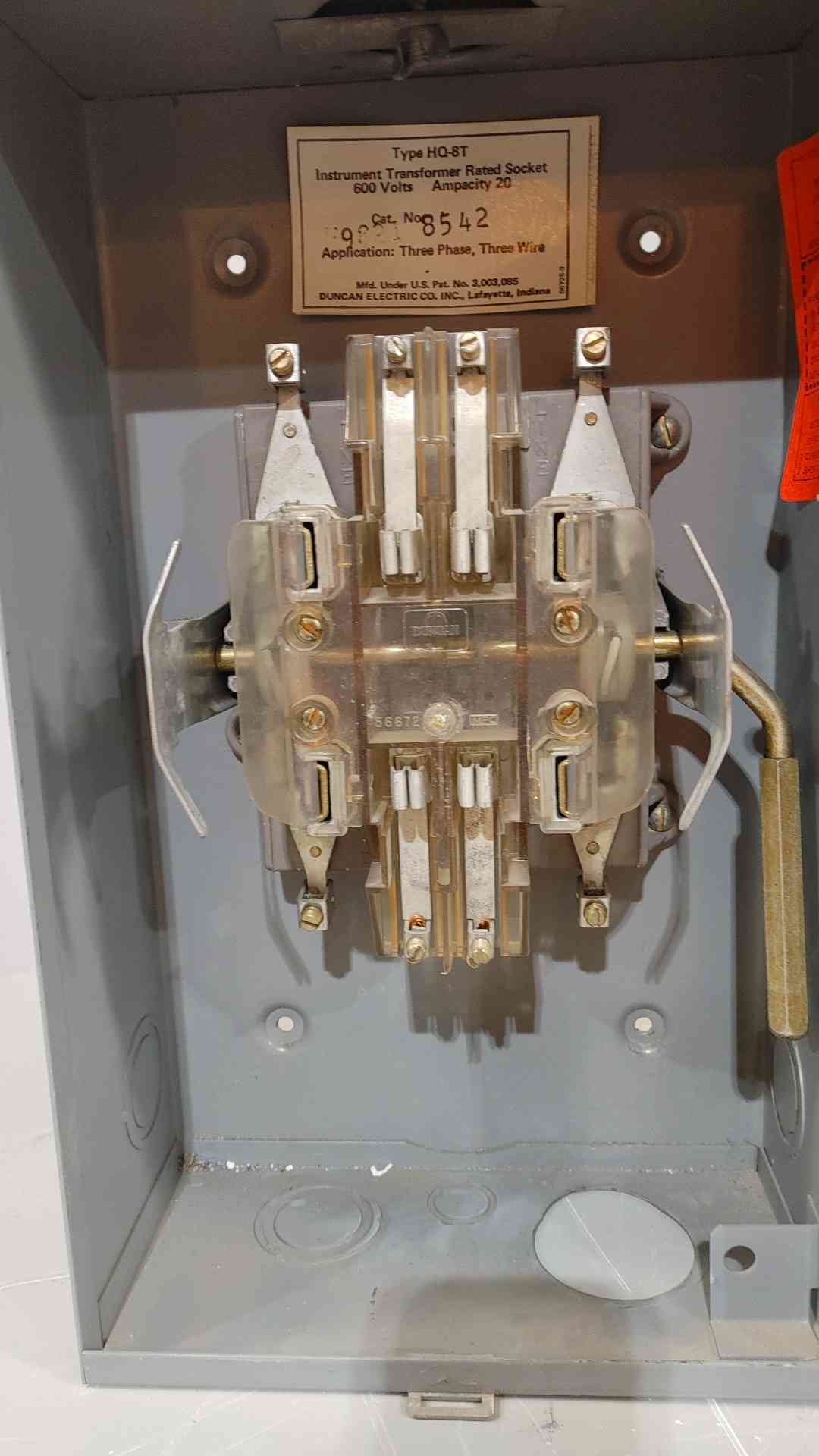 DUNCAN Electrical meter socket (SKU: 112552)