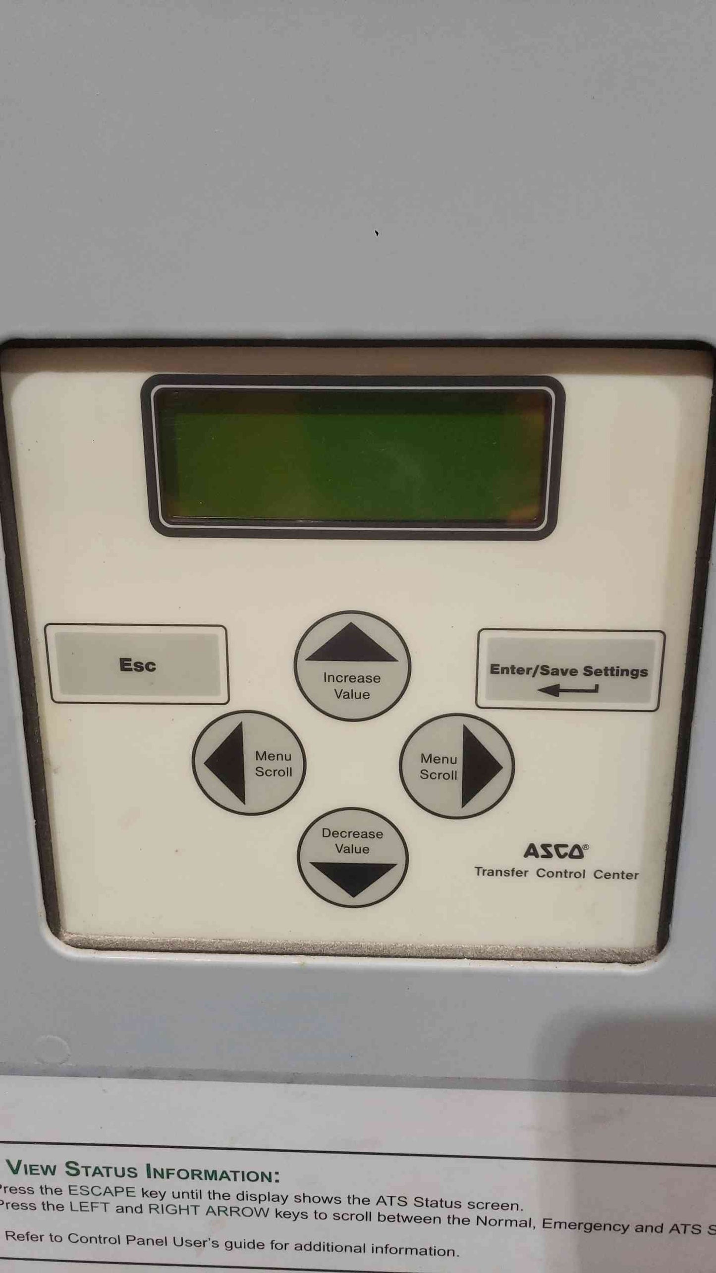 ASCO 7000 Series 4000A Enclosure Section - Includes Control Group & Logic As-Is Parts Only (SKU: 112587)
