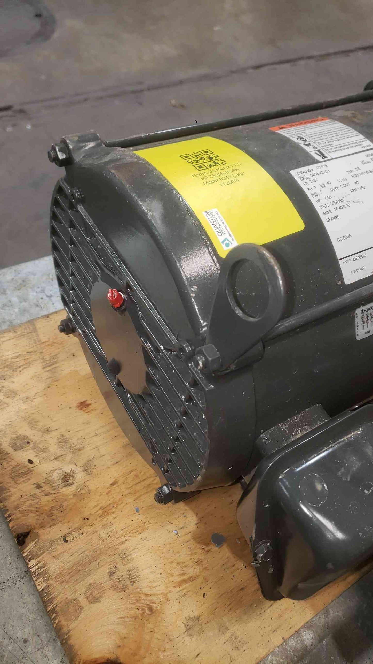 US Motors 7.5HP 230/460 3PH Motor R341 (SKU: 112600)