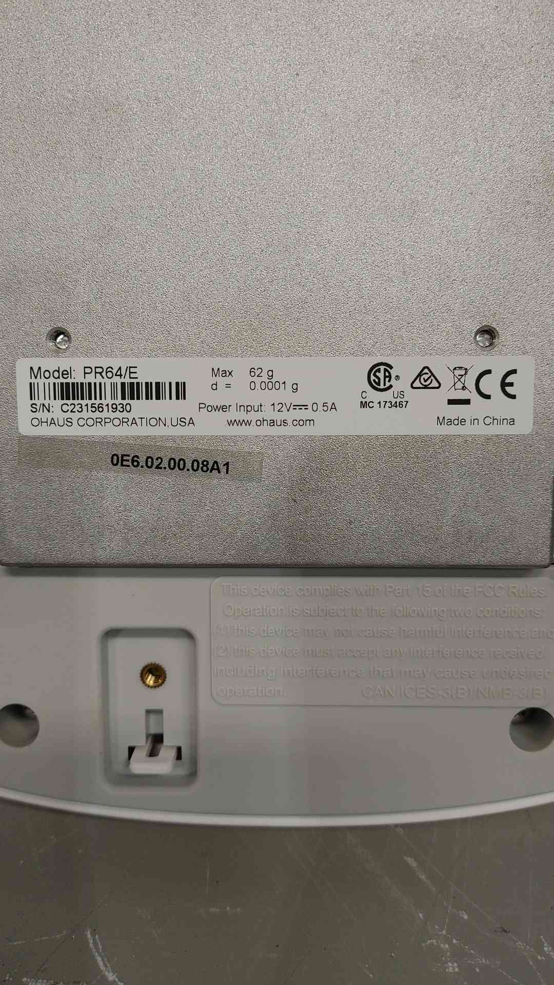 OHAUS PR Series Analytical Balance PR64/E(SKU: 112622)