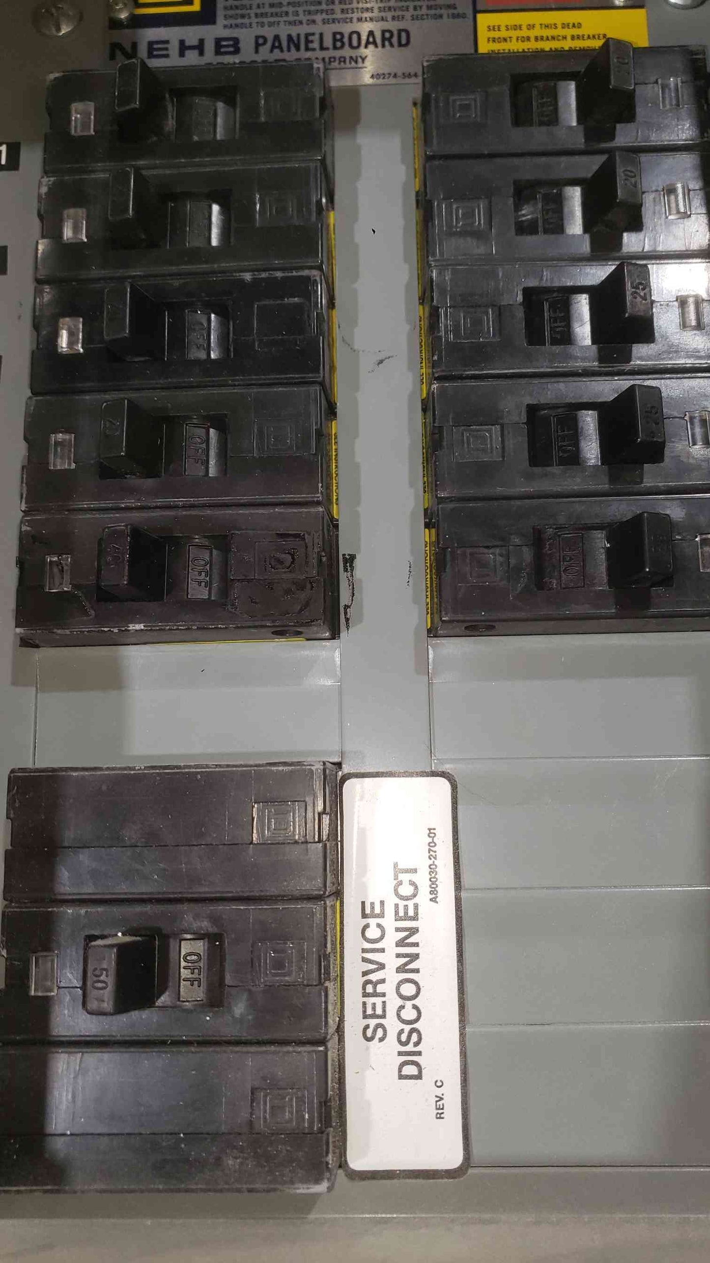 Square D NEHB 125A 480Y/277 3PH 4W Panelboard (SKU: 112647)
