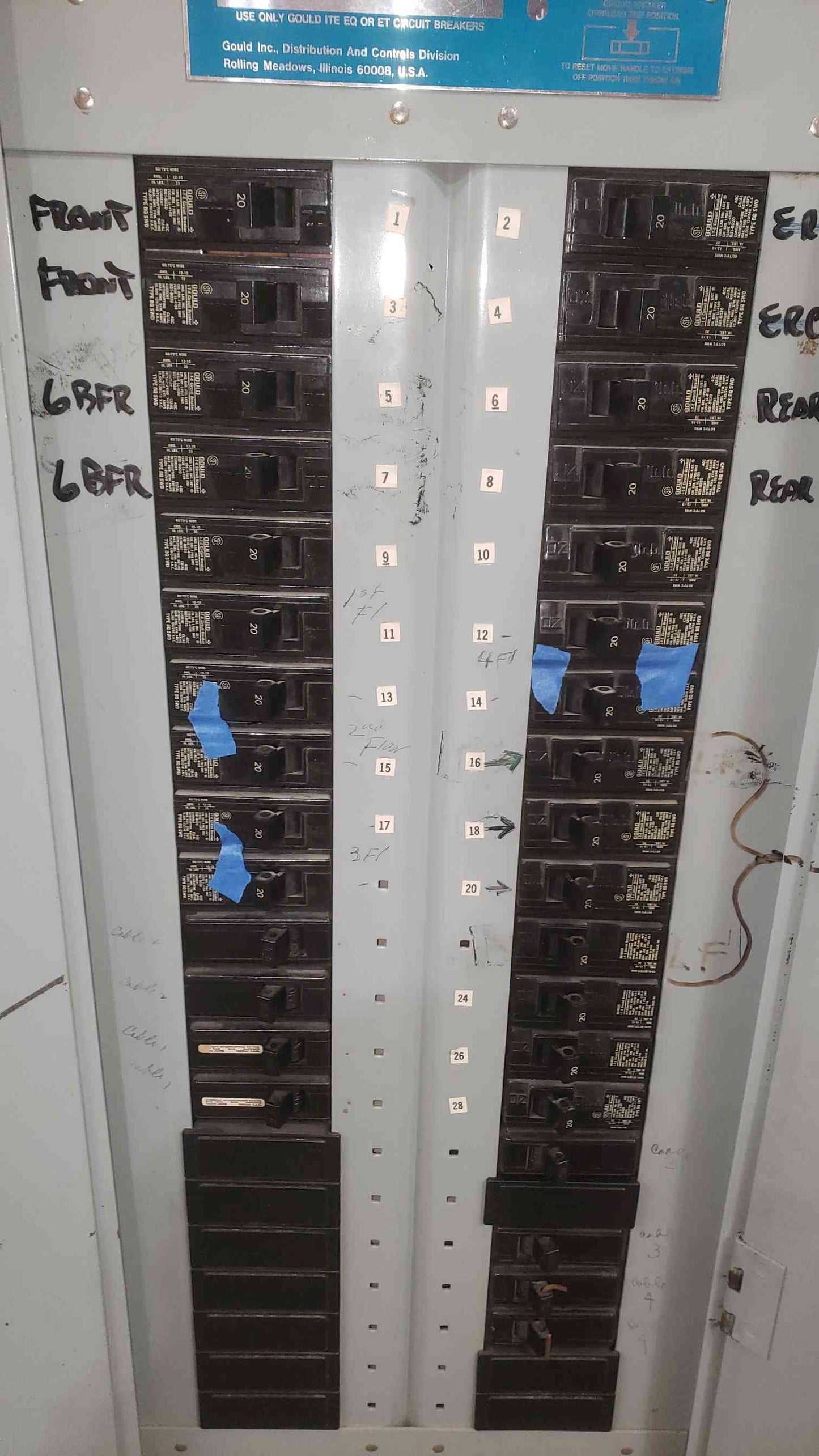 Gould I-TE CDP Series 7 Panelboard 208/120V 3PH 75A w/ ASCO 920 Remote Control Switch 92037530X (SKU: 112779)