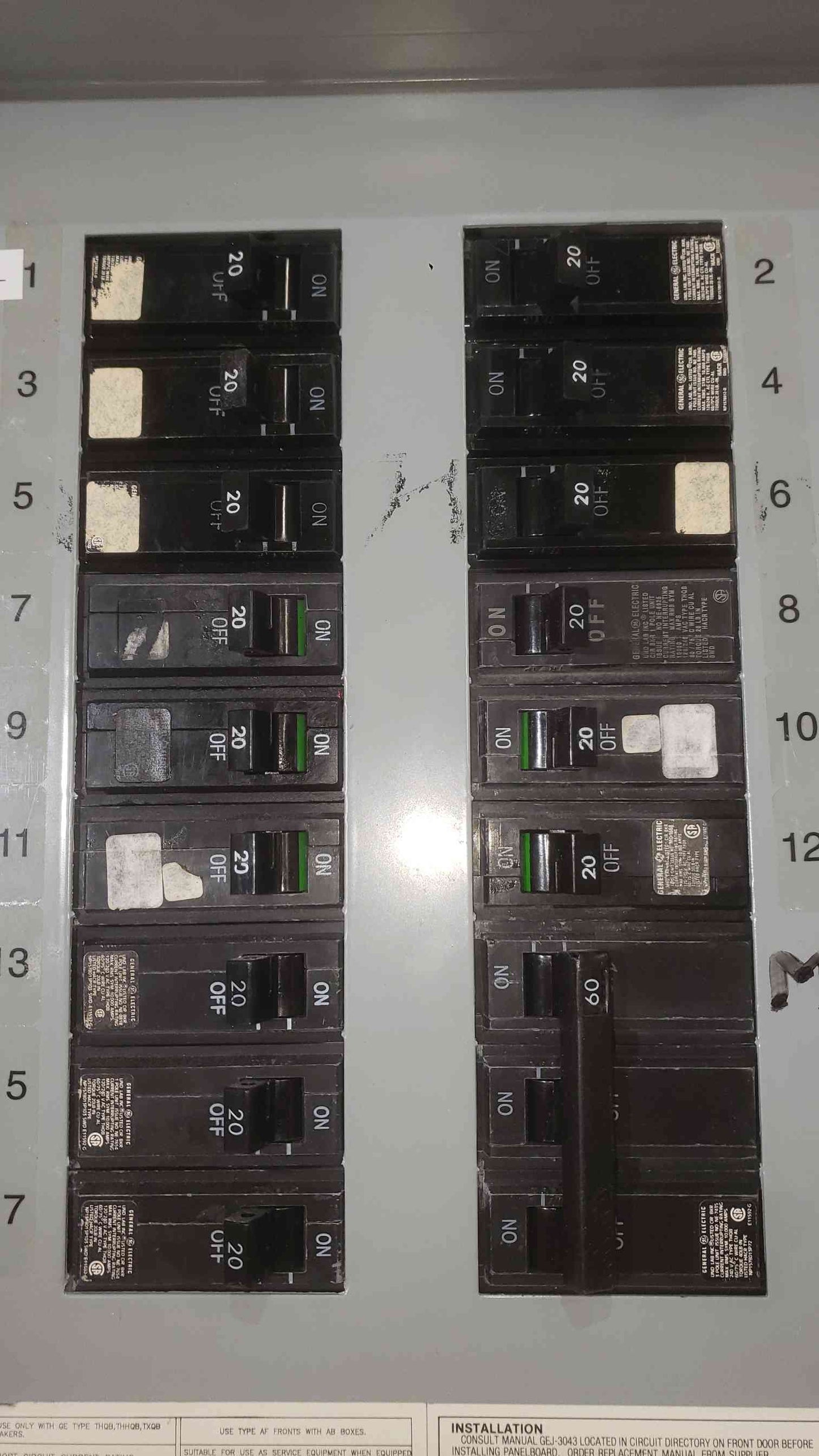 GE A-Series Panelboard AQU3181MB 125A 208Y/120V 3-Phase 4-Wire 18-Circuit Main Breaker Included (SKU: 112801)