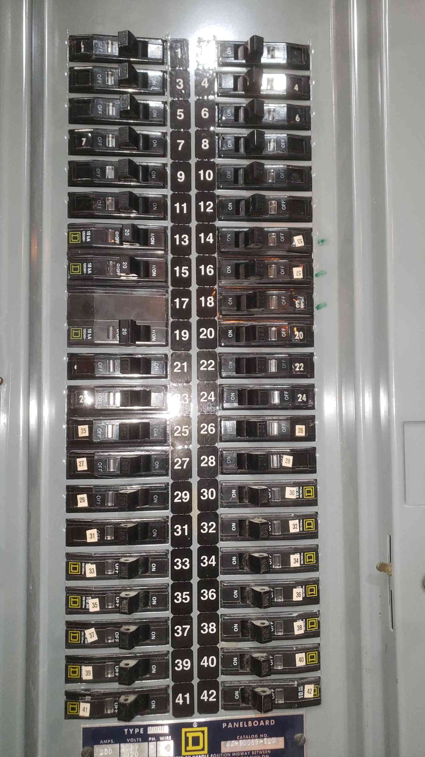 Square D NQOD Panelboard 150A 208Y/120V 3PH 4W 42-Space Panel with QO Breakers (SKU: 112790)