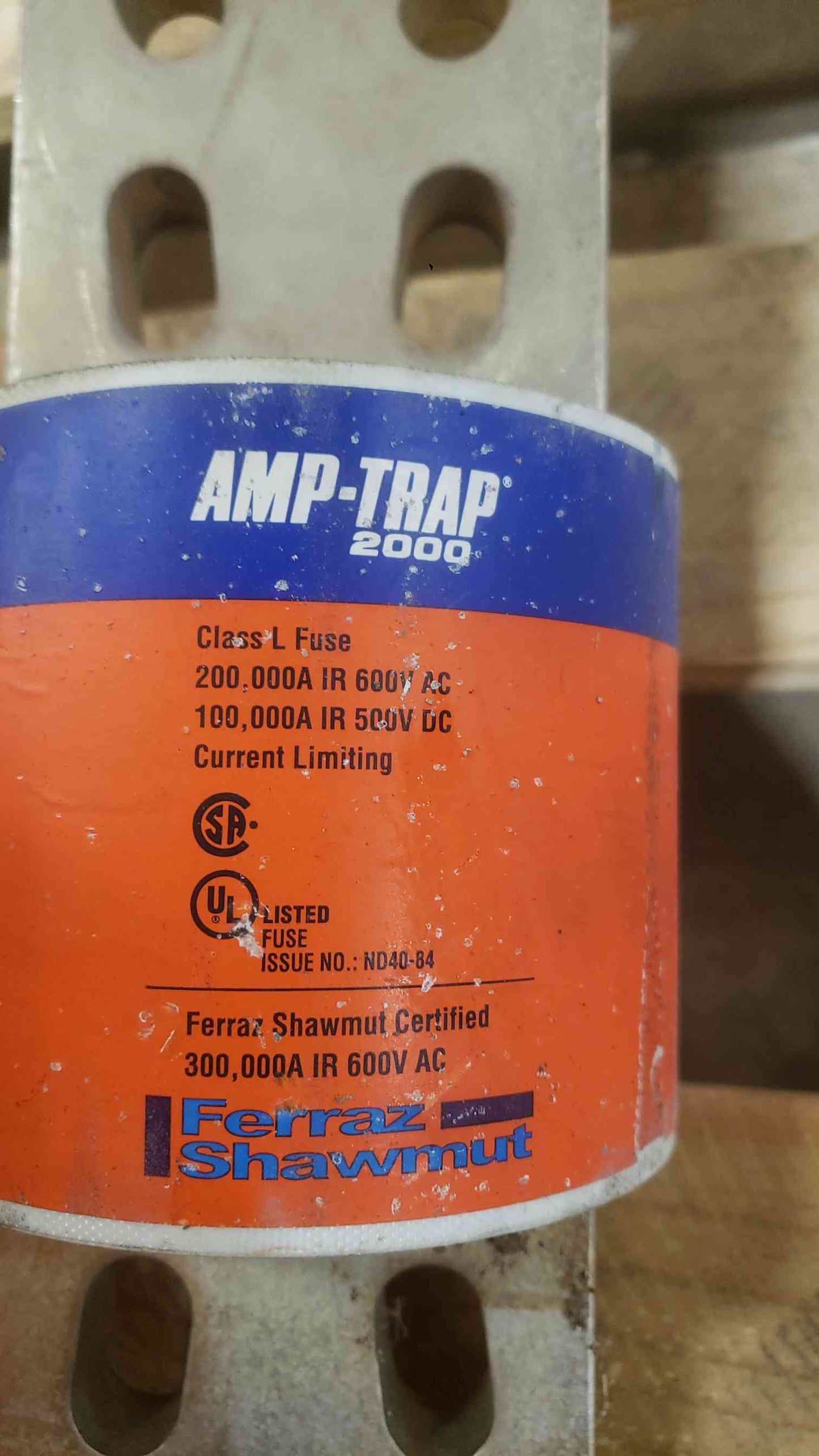 Mersen Ferraz Shawmut A4BQ2500 Amp-Trap 2000 Class L Fuse 2500A 600V Time Delay (SKU: 112822)